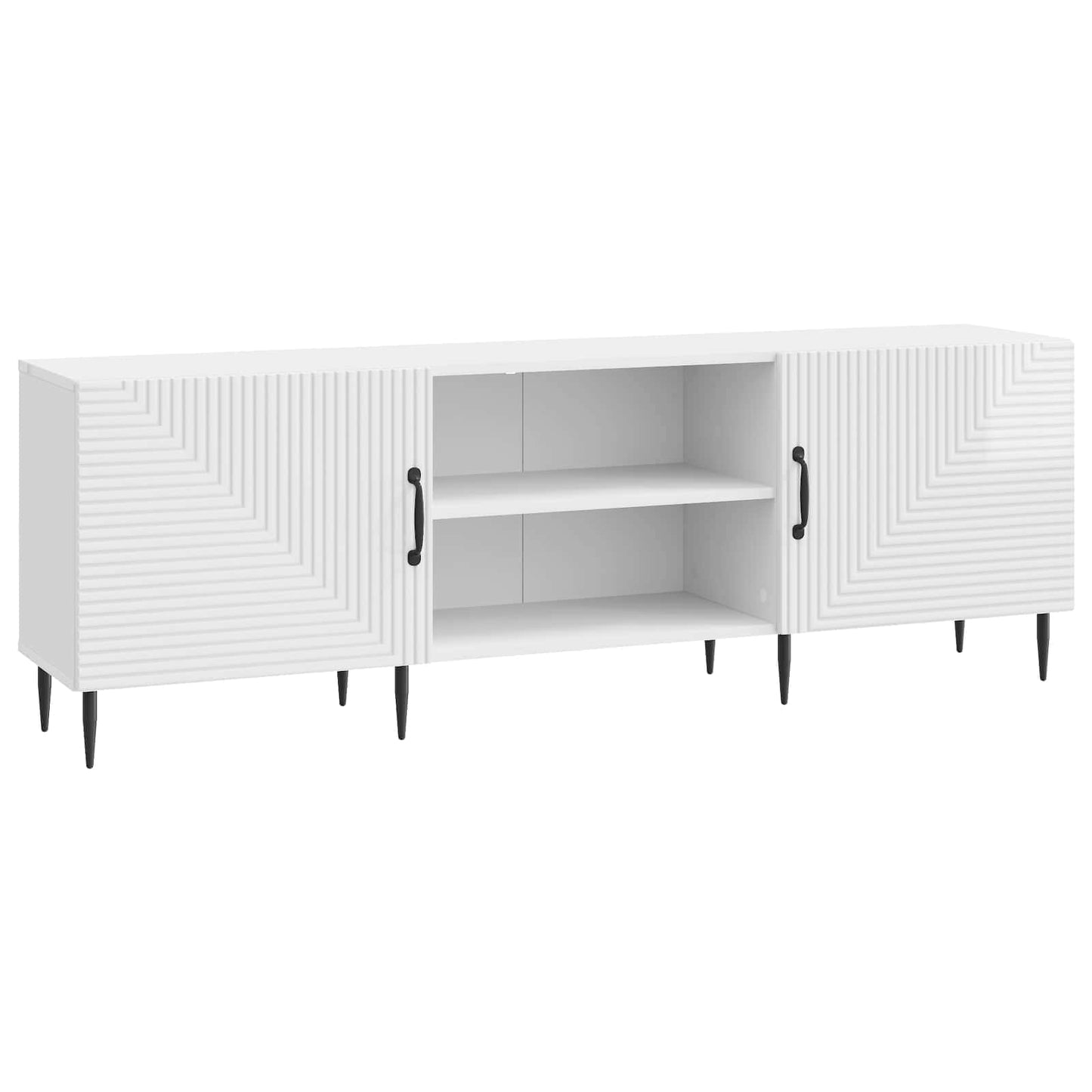 TV-Schränk Hochglanz Weiß 150 x 31 x 50 cm Holzwerkstoff