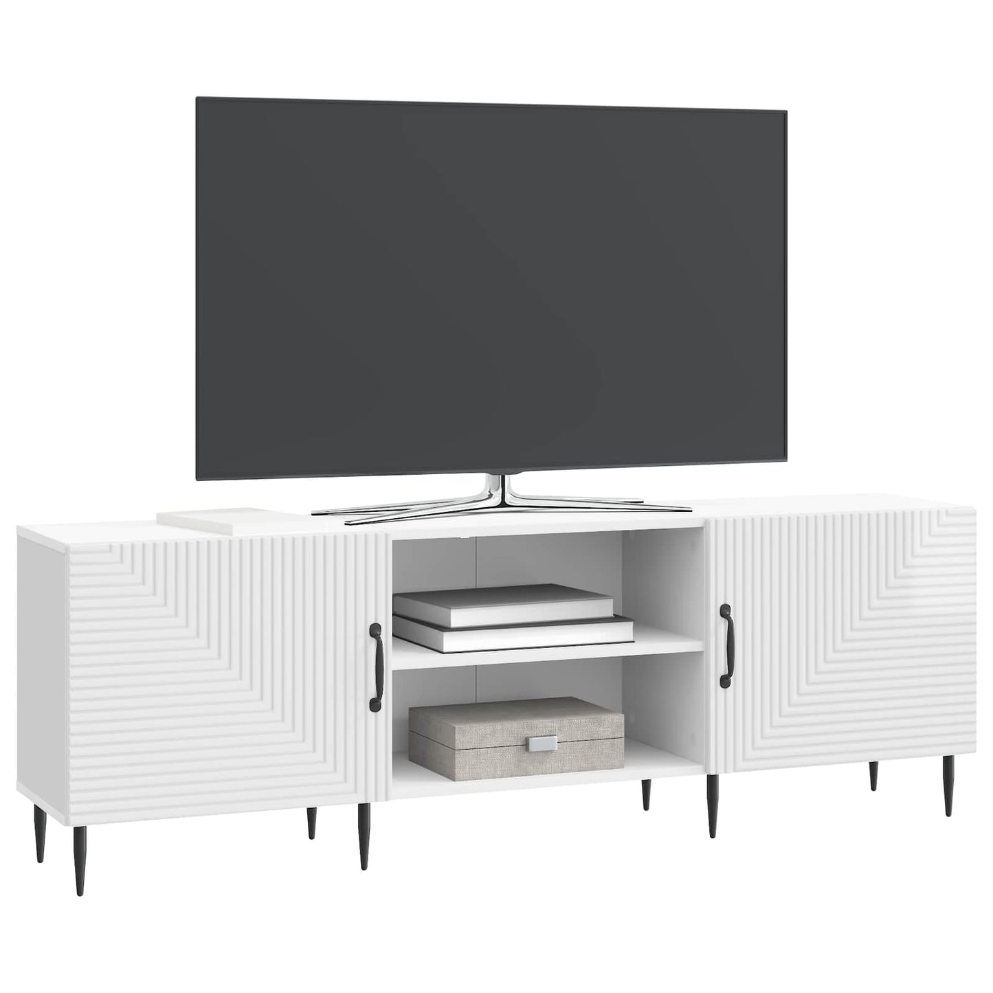 TV-Schränk Hochglanz Weiß 150 x 31 x 50 cm Holzwerkstoff