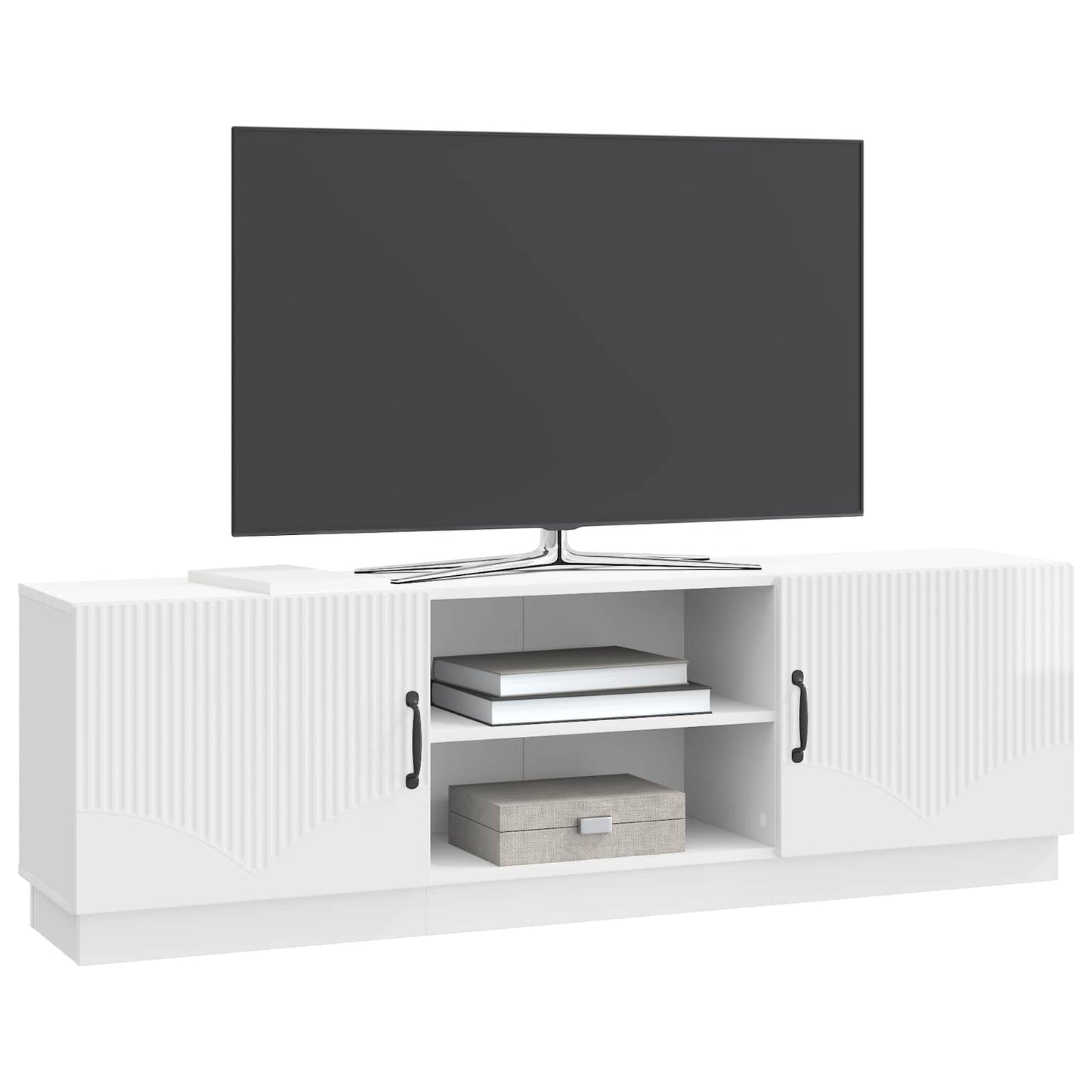 TV-Schränk Hochglanz Weiß 150 x 31 x 47 cm Holzwerkstoff