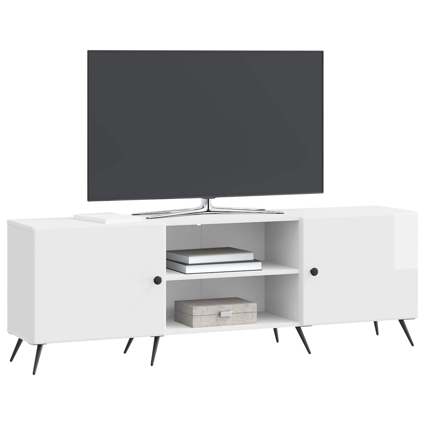 TV-Schränk Hochglanz Weiß 150 x 31 x 50 cm Holzwerkstoff