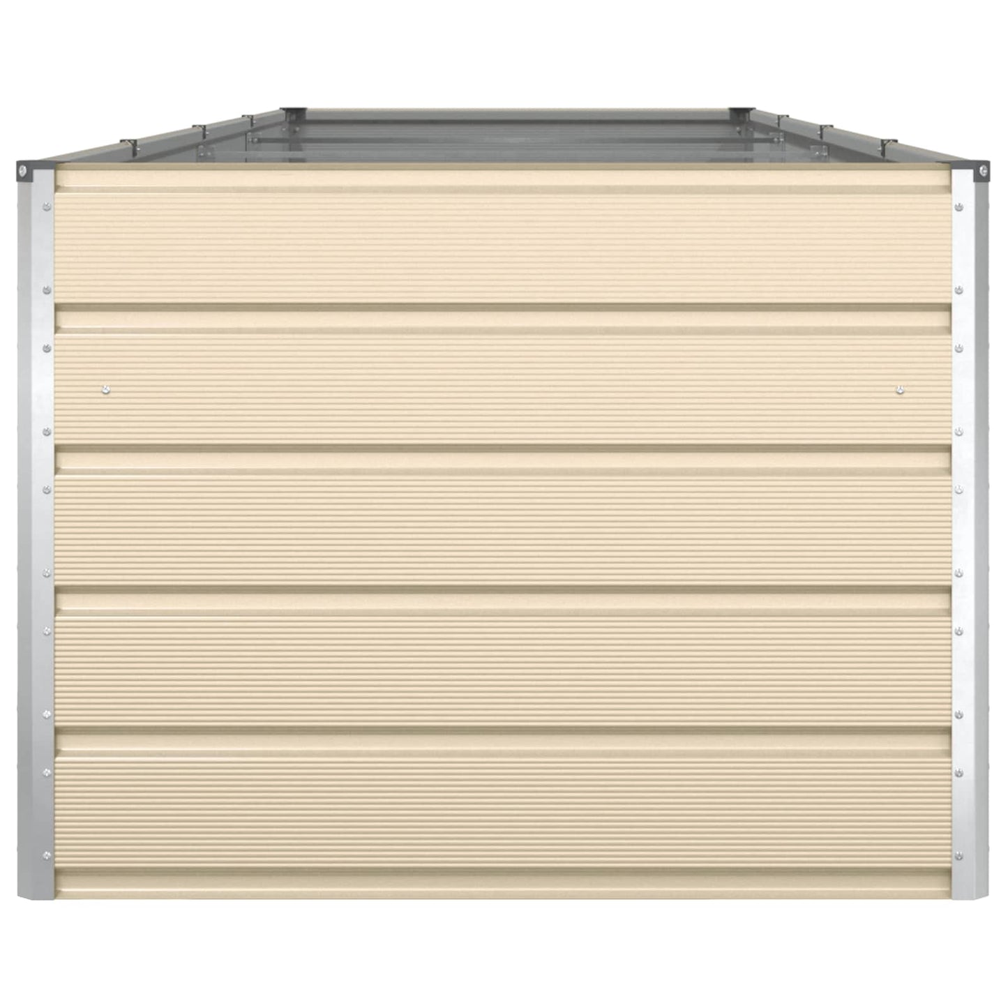 Pflanzkübel Elfenbein 385 x 100 x 75 cm Verzinkter Stahl