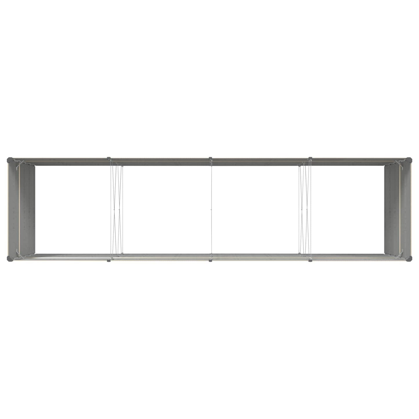 Pflanzkübel Elfenbein 385 x 100 x 75 cm Verzinkter Stahl