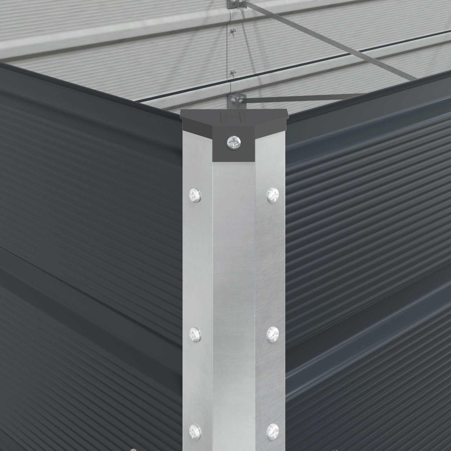 Pflanzkübel Anthrazit 290 x 100 x 75 cm Verzinkter Stahl