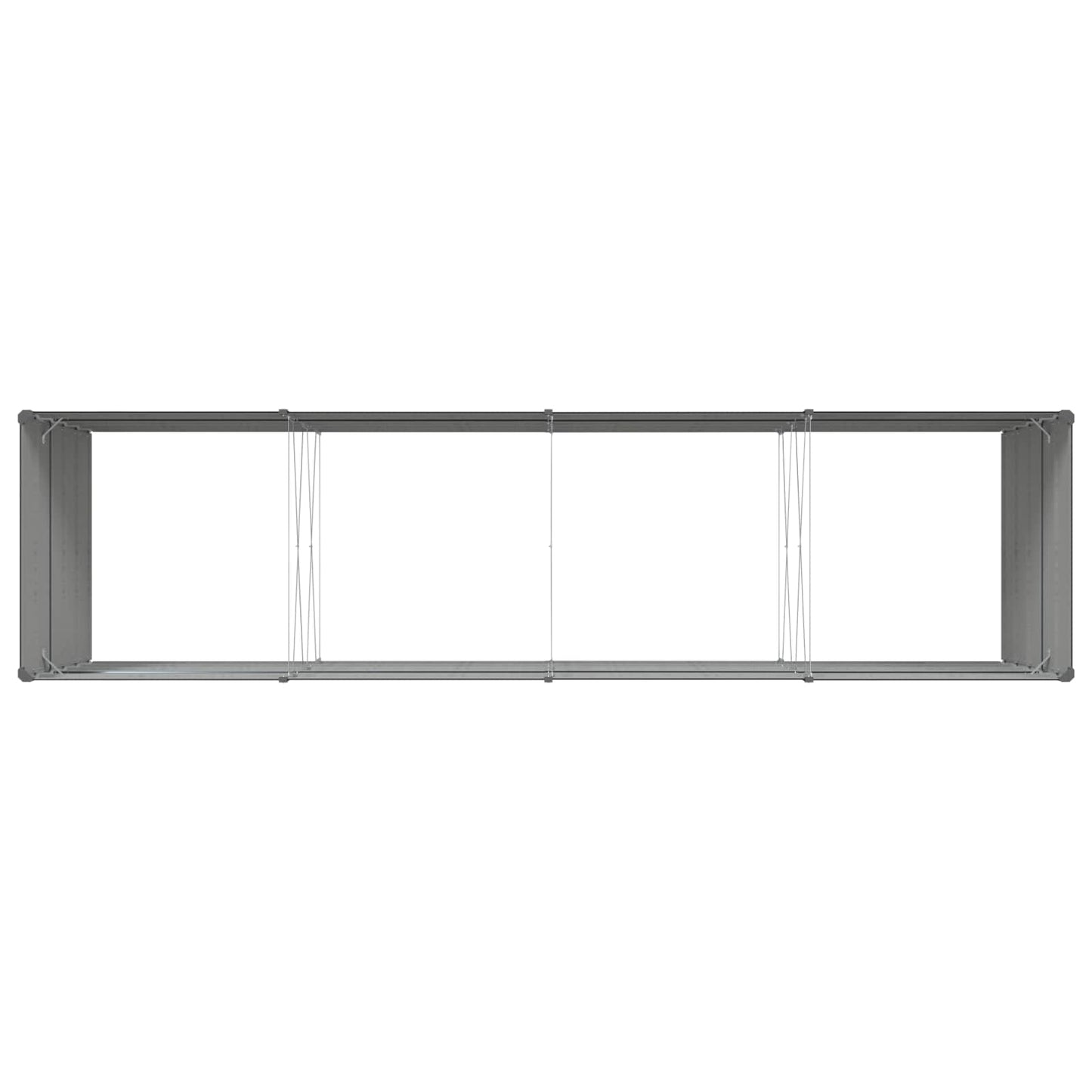 Pflanzkübel Anthrazit 385 x 100 x 75 cm Verzinkter Stahl