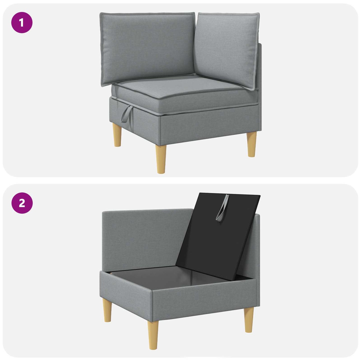 Sofa mit Stauraum Stoff