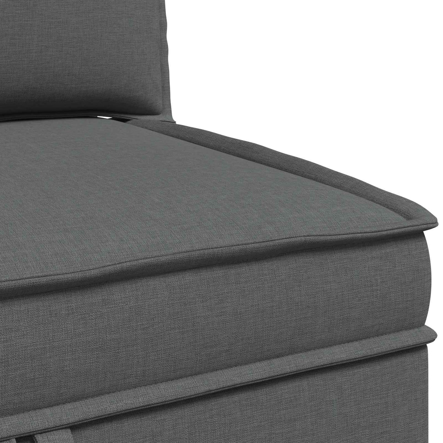 Ecksofa mit Stauraum Dunkelgrau Stoff