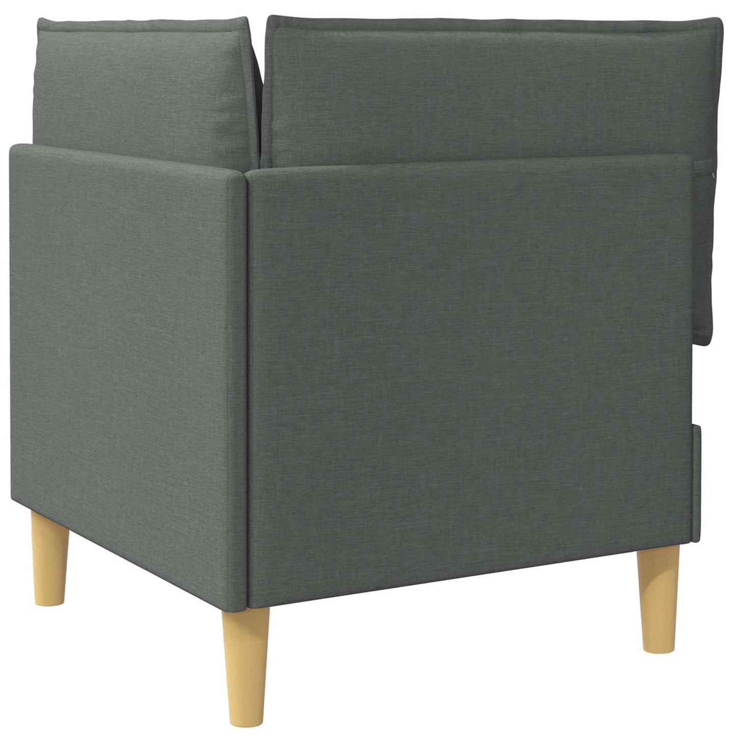 Ecksofa mit Stauraum Dunkelgrau Stoff