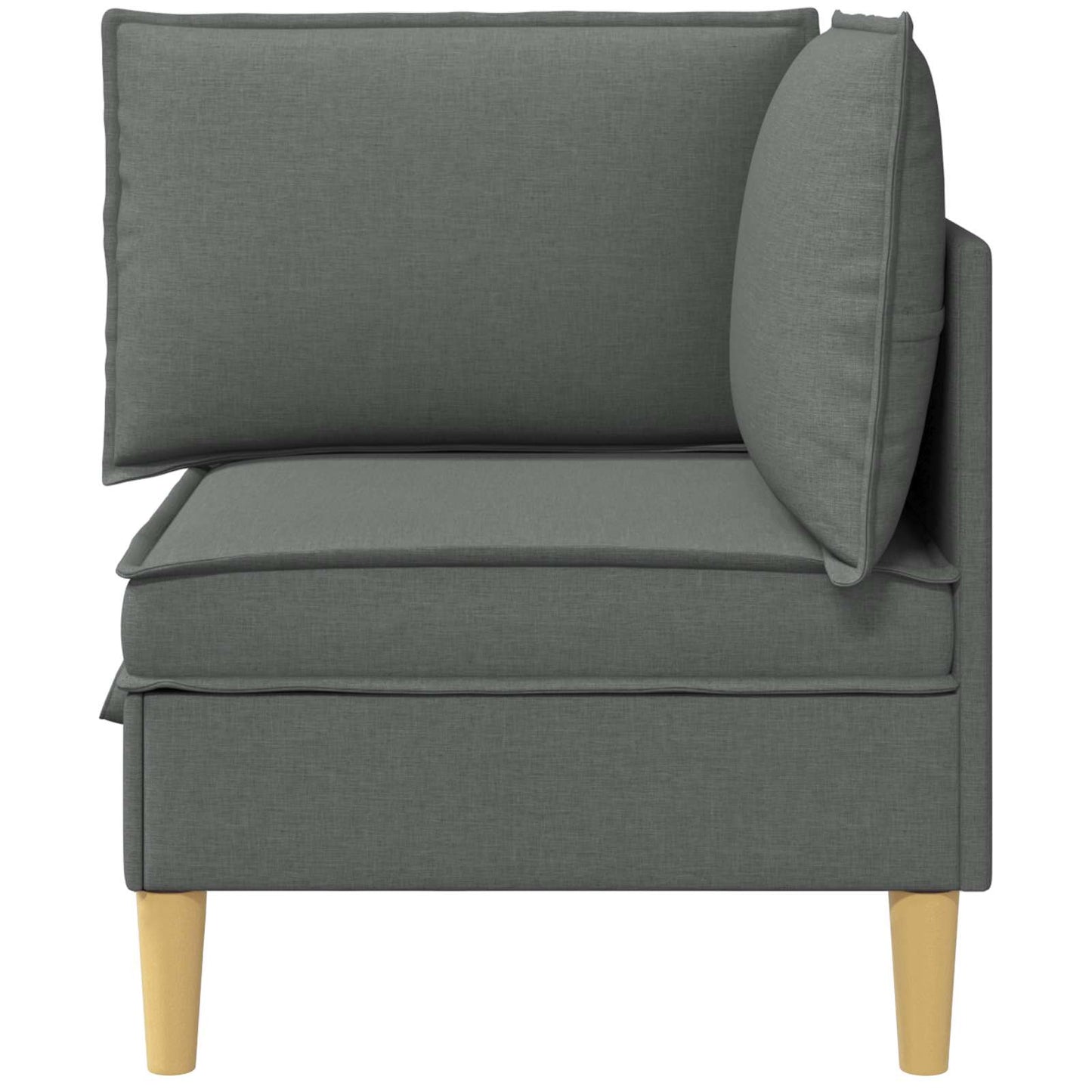 Ecksofa mit Stauraum Dunkelgrau Stoff