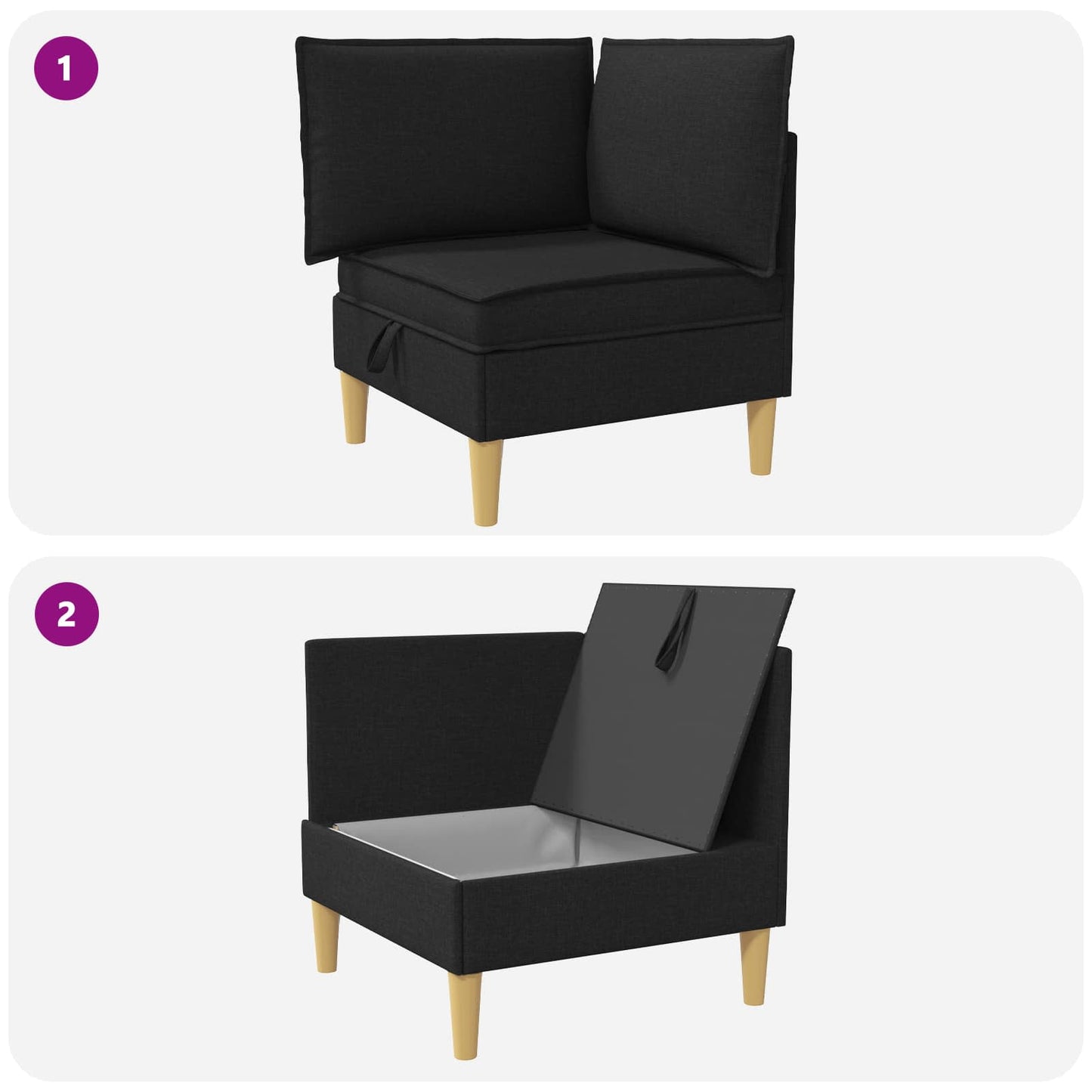 Sofa mit Stauraum Stoff