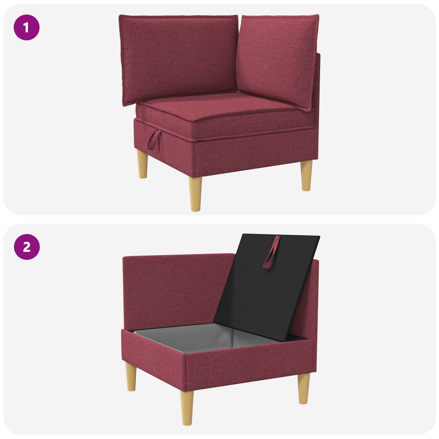 Sofa mit Stauraum Stoff