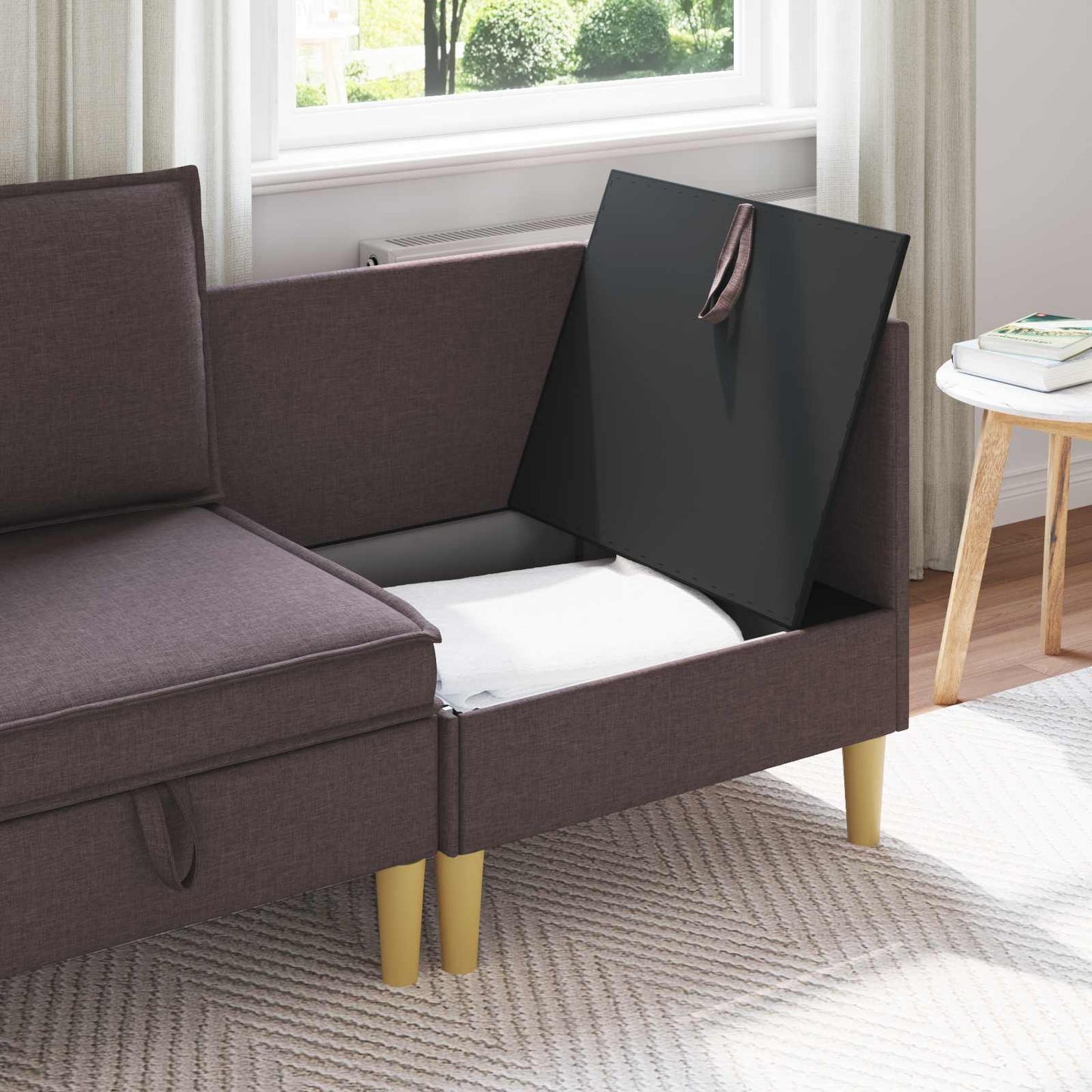 Sofa mit Stauraum Stoff