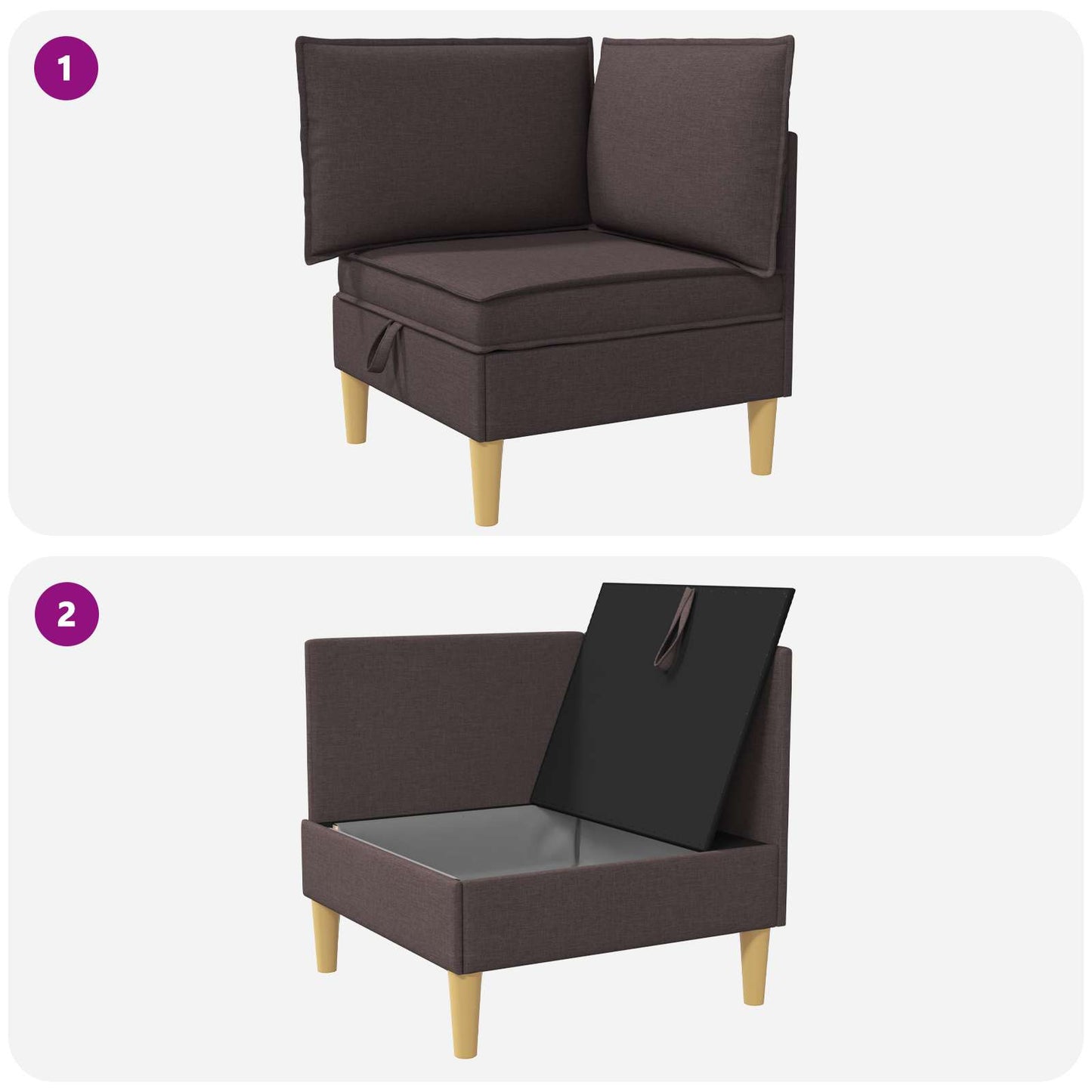 Sofa mit Stauraum Stoff