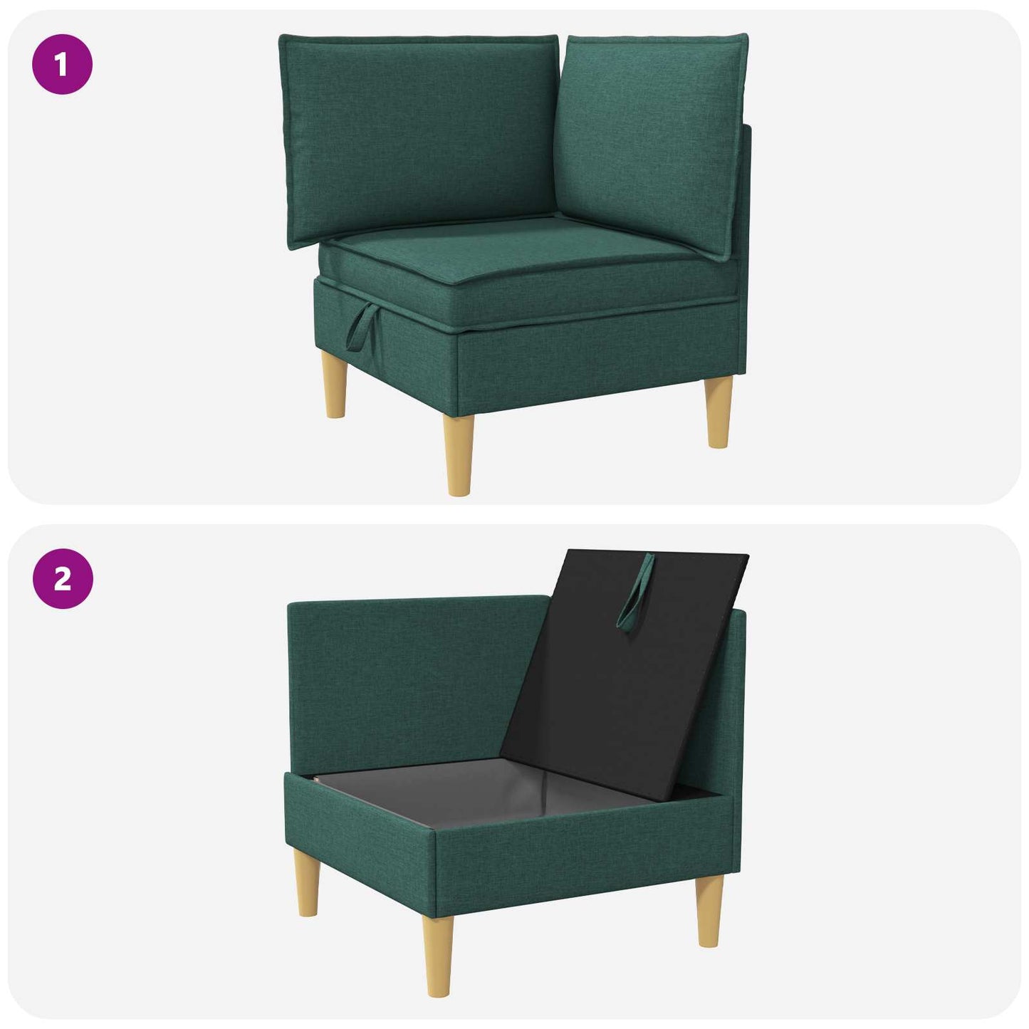 Sofa mit Stauraum Stoff