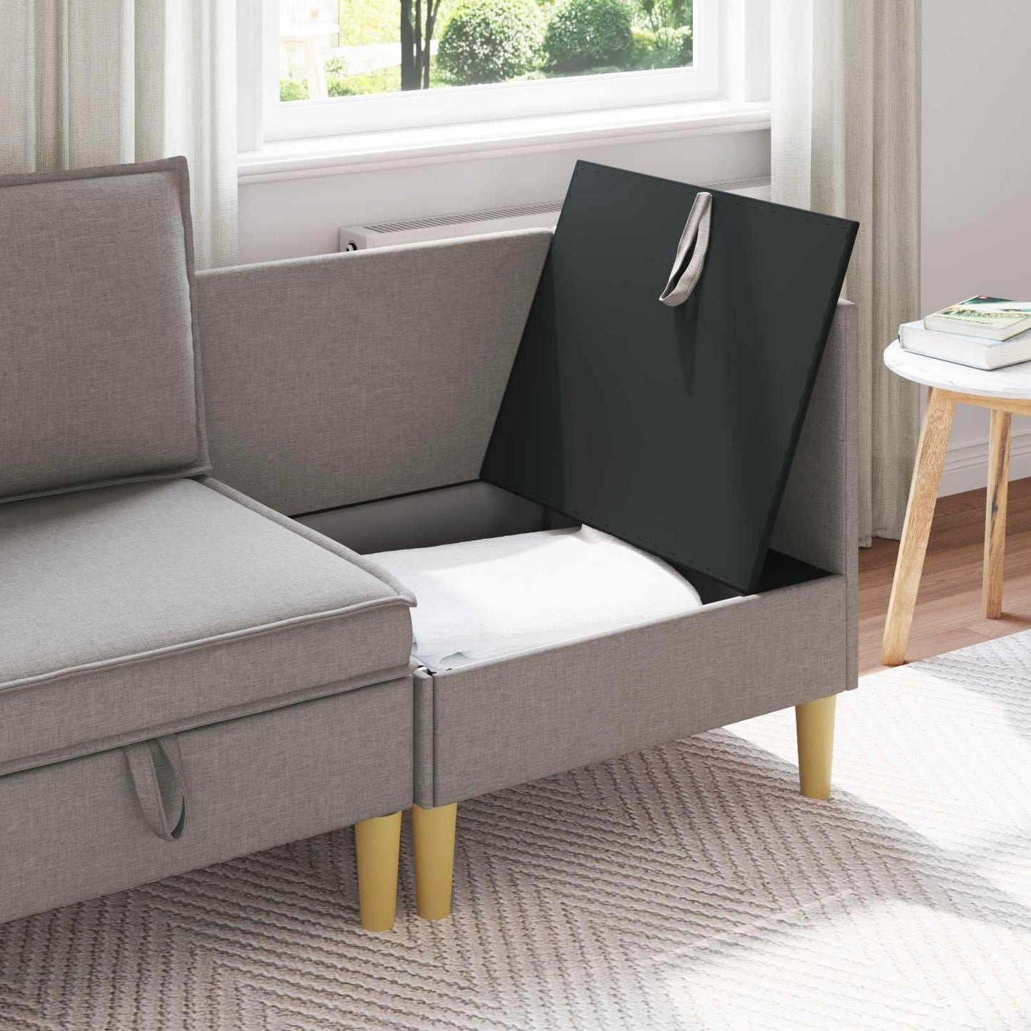 Sofa mit Stauraum Stoff