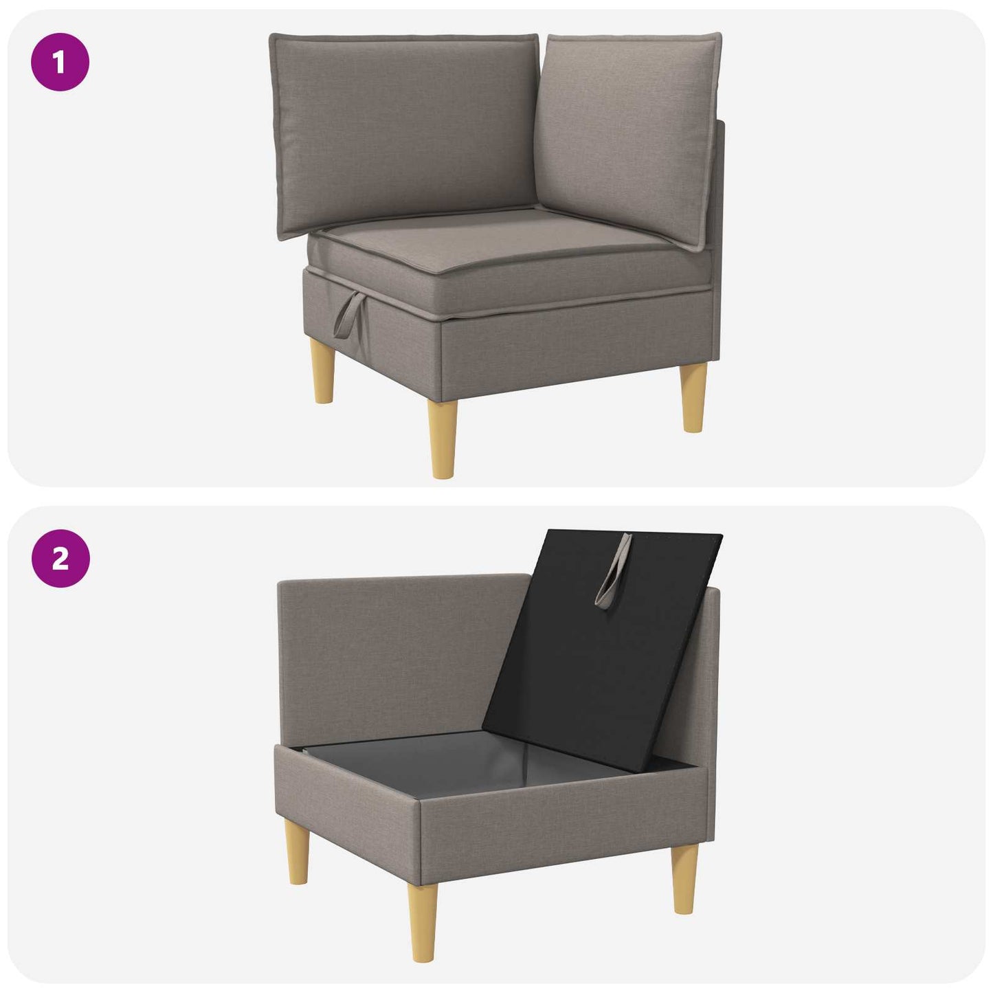 Sofa mit Stauraum Stoff