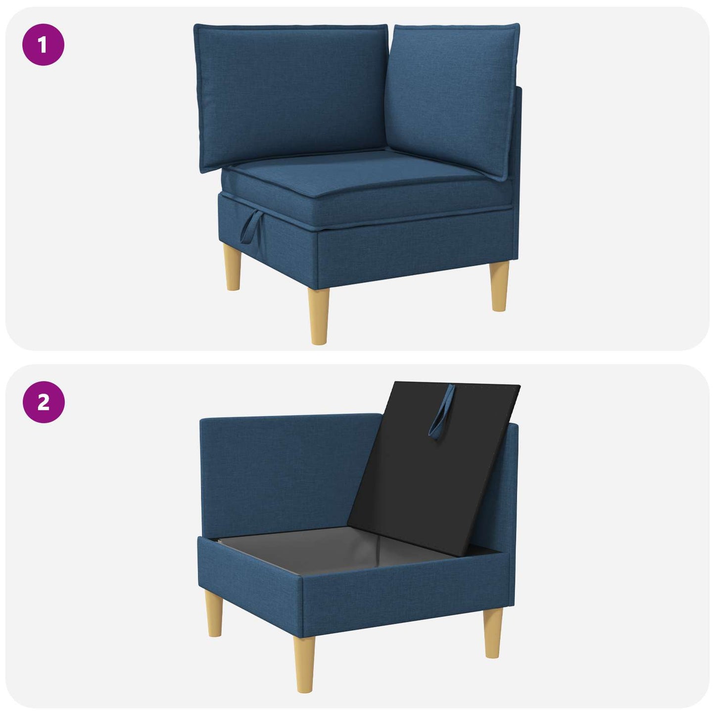 Sofa mit Stauraum Stoff