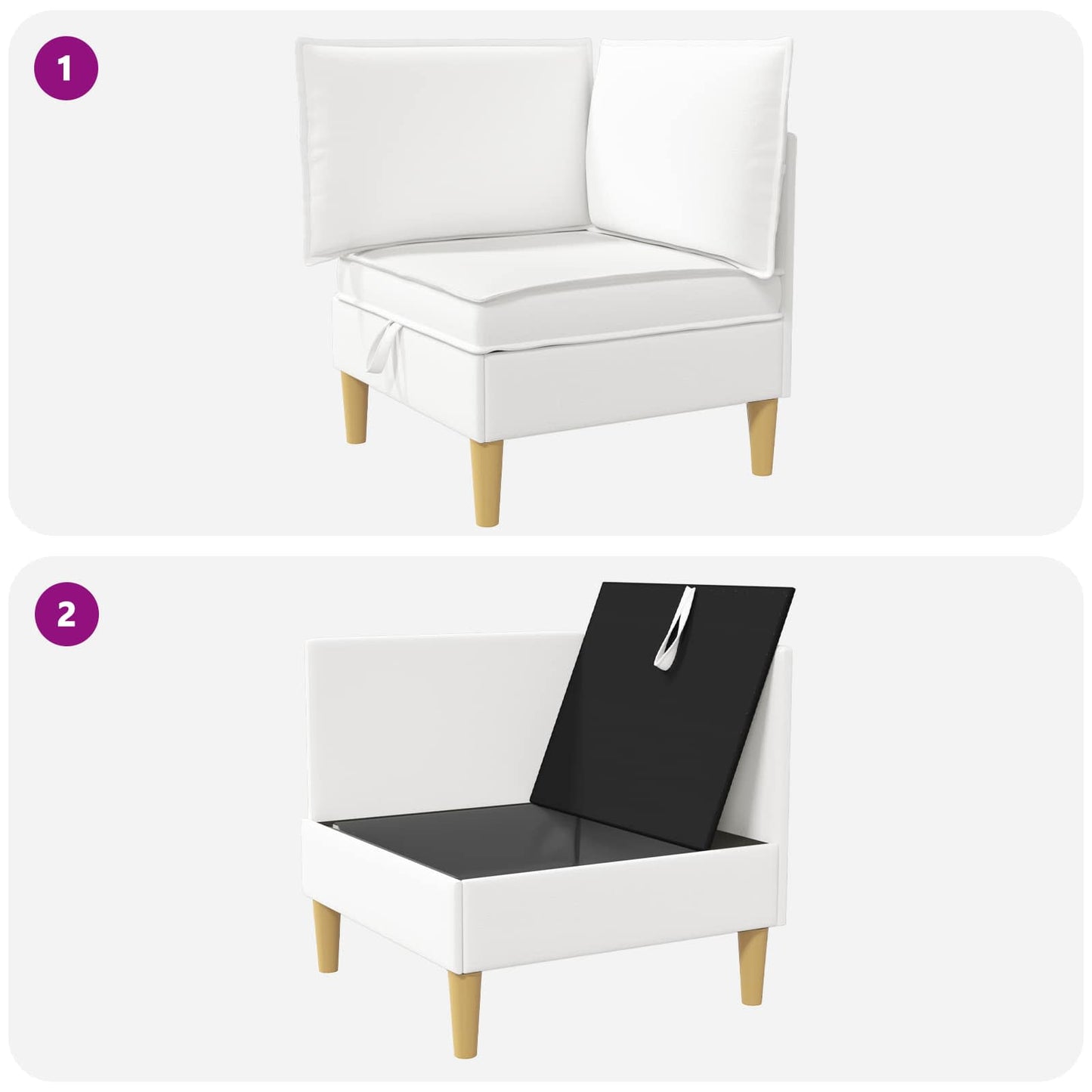 Sofa mit Stauraum Stoff