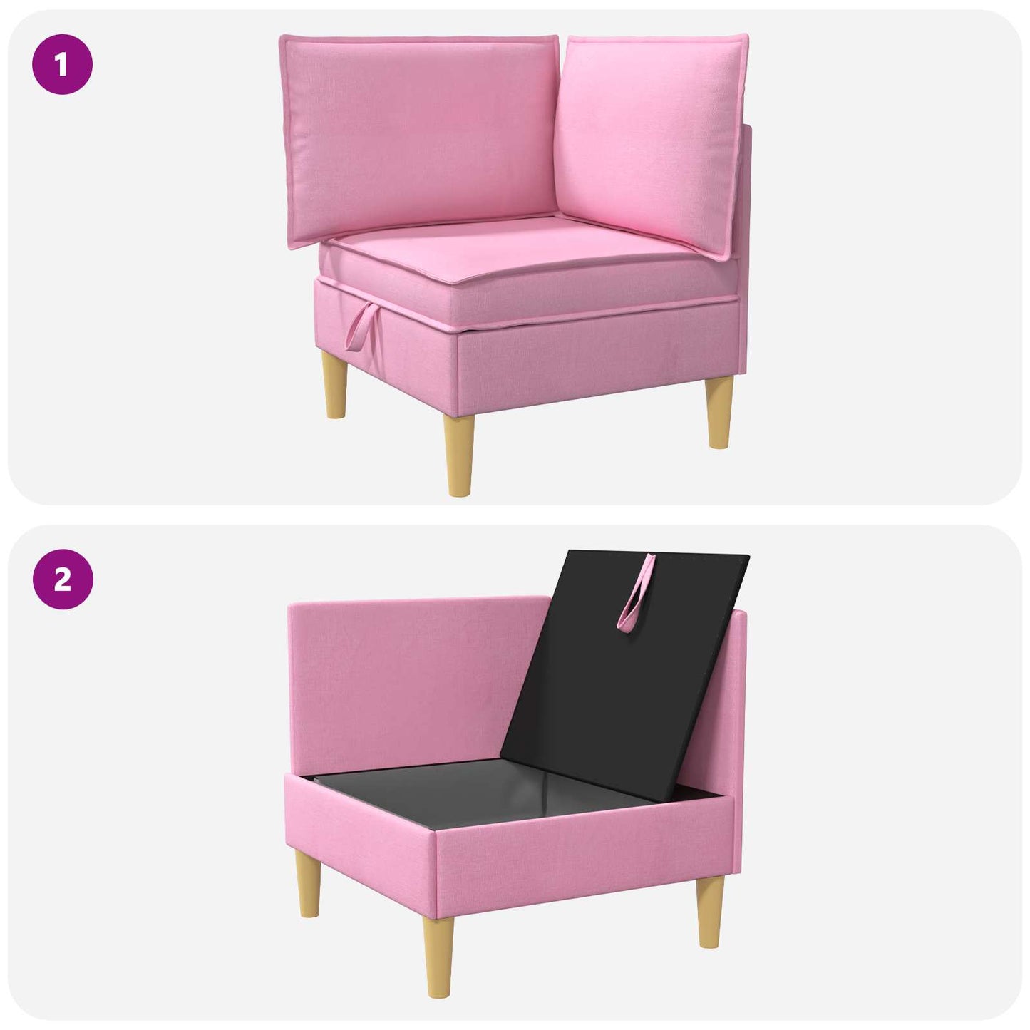 Sofa mit Stauraum Stoff