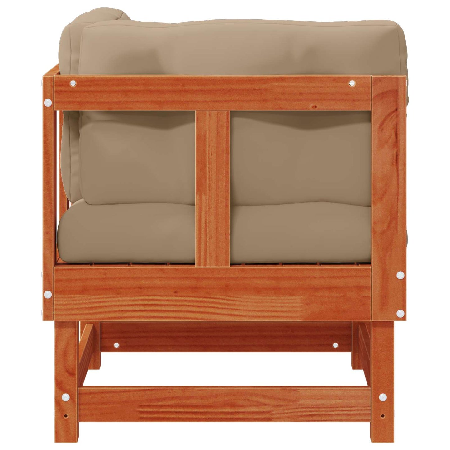 2 Stück Gartenecksofa Massives Kiefernholz Wachsbraun