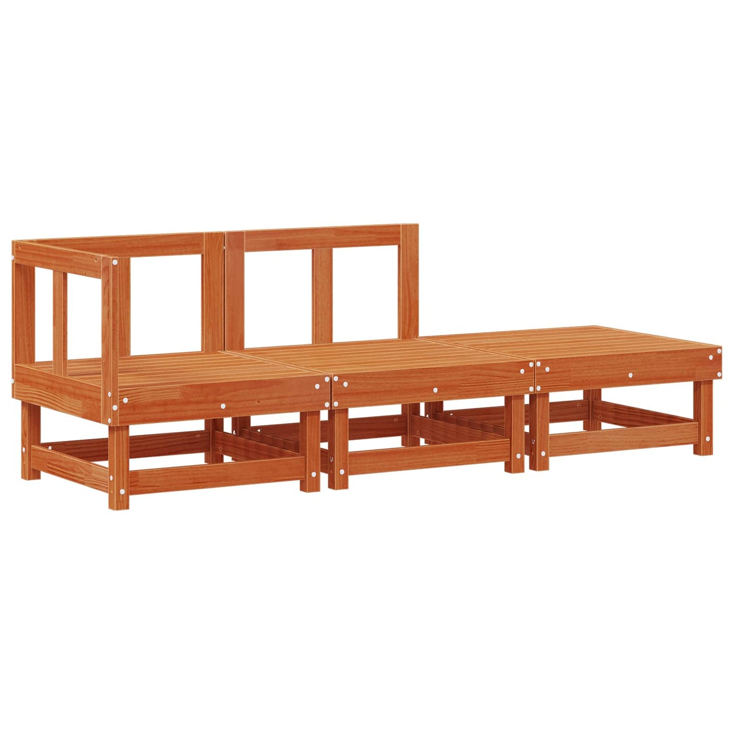 Sectional Sofa Einheiten Wachsbraun 183 x 61 x 62 cm