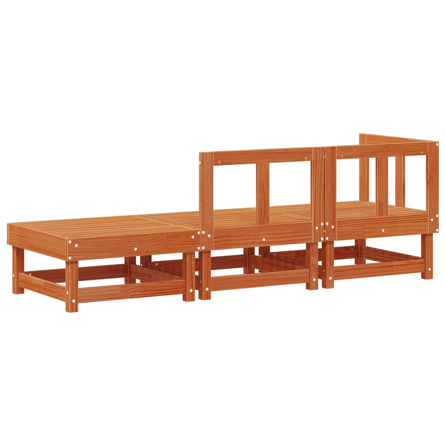 Sectional Sofa Einheiten Wachsbraun 183 x 61 x 62 cm