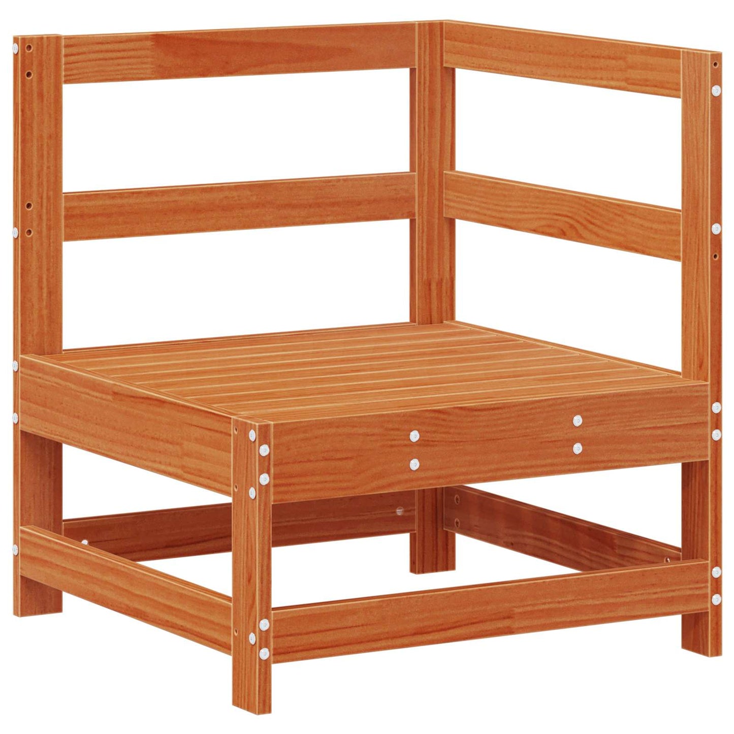 Gartenecksofa Massives Kiefernholz Wachsbraun