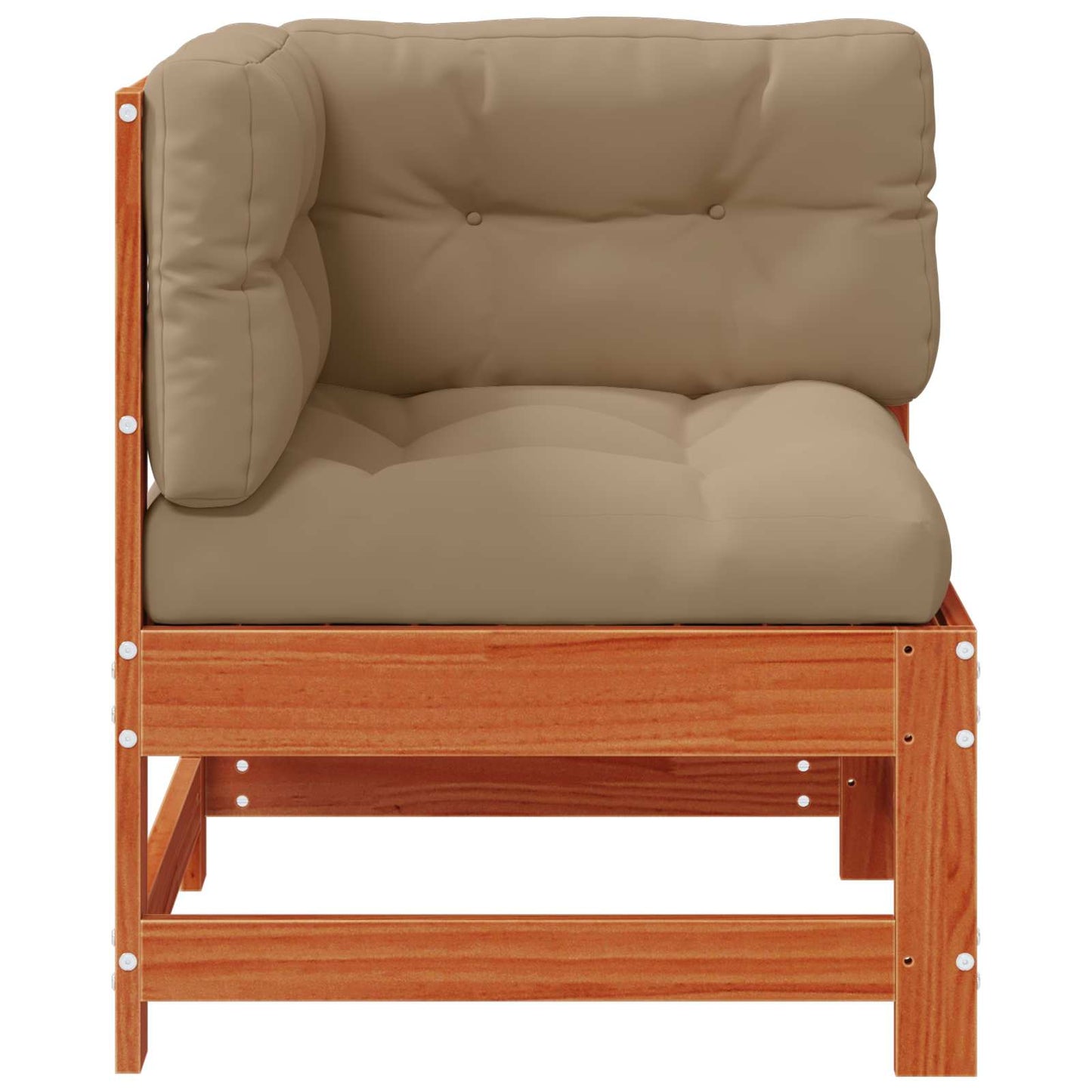 Gartenecksofa Massives Kiefernholz Wachsbraun