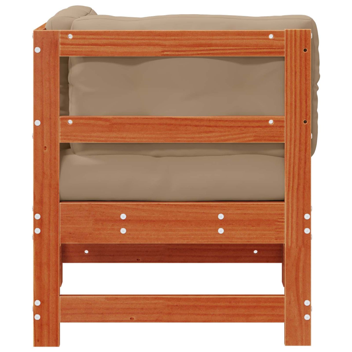 Gartenecksofa Massives Kiefernholz Wachsbraun