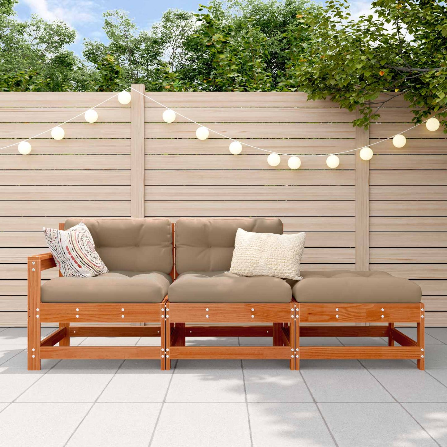 Sectional Sofa Einheiten Wachsbraun 190 x 62 x 70,5cm