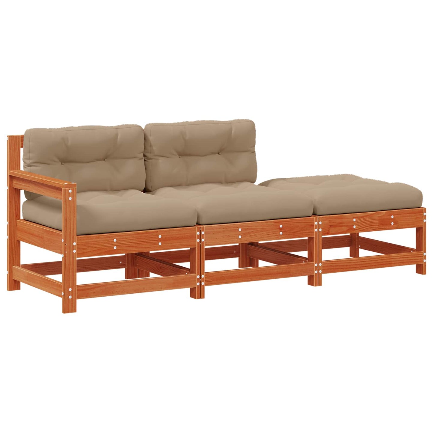 Sectional Sofa Einheiten Wachsbraun 190 x 62 x 70,5cm