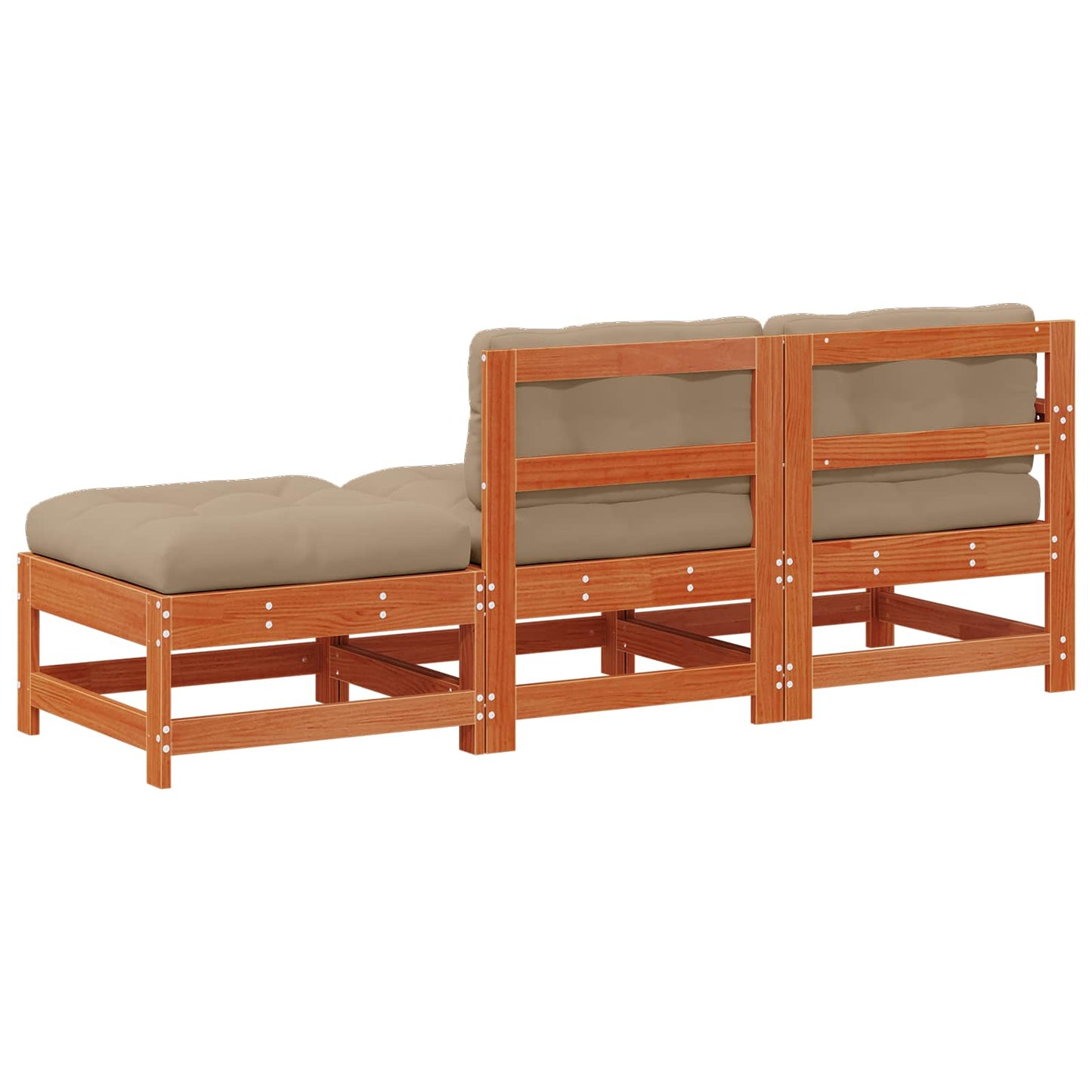 Sectional Sofa Einheiten Wachsbraun 190 x 62 x 70,5cm
