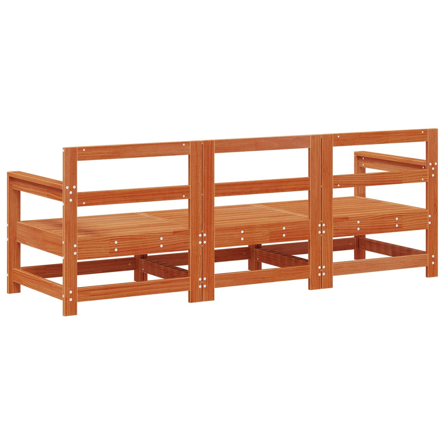 Sectional Sofa Einheiten 3 Stück Wachsbraun