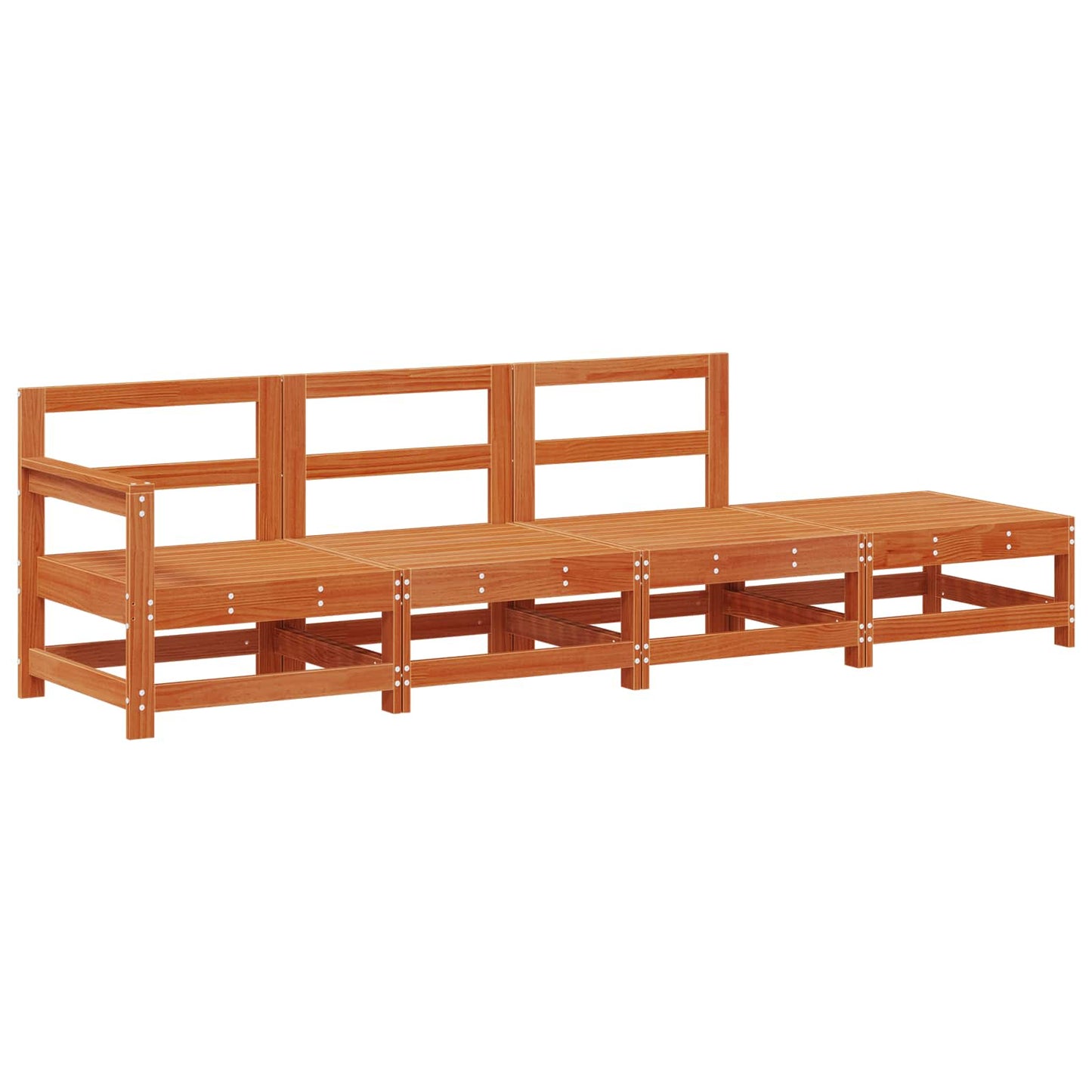 Sectional Sofa Einheiten Wachsbraun 252 x 62 x 70,5 cm