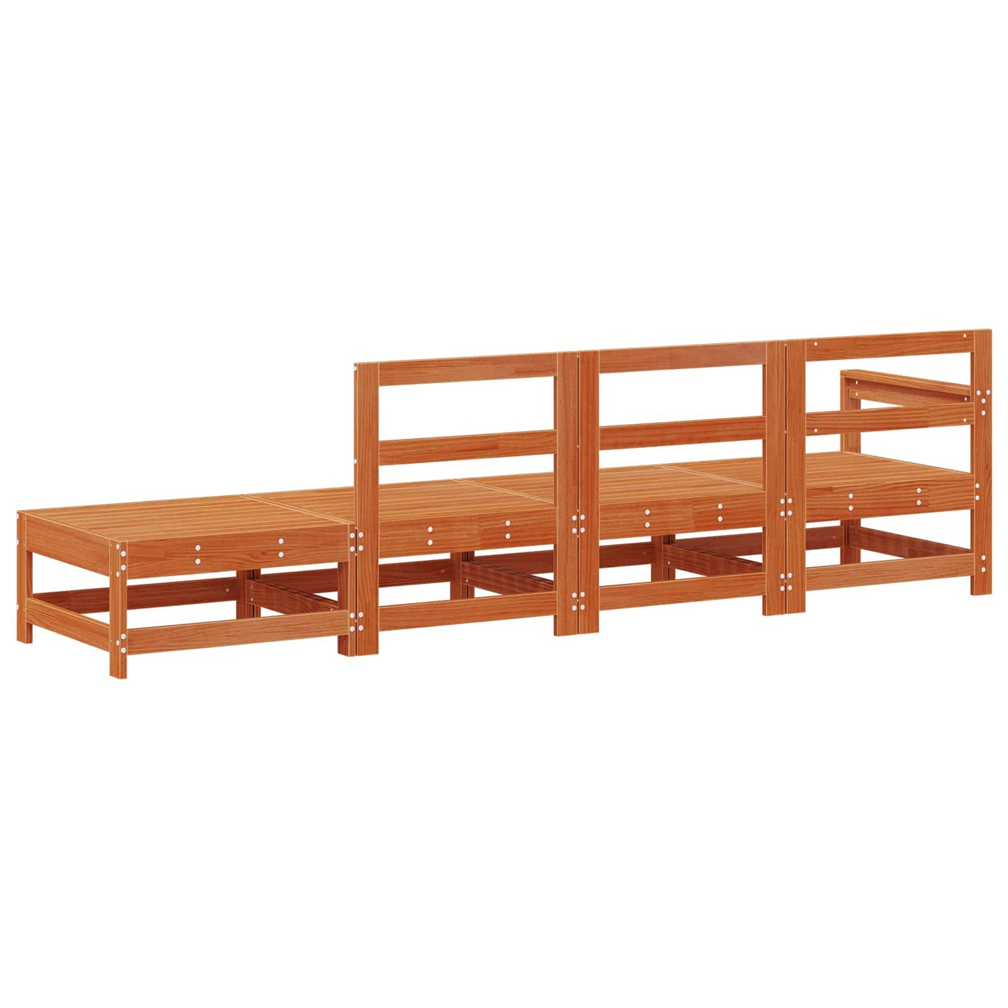 Sectional Sofa Einheiten Wachsbraun 252 x 62 x 70,5 cm