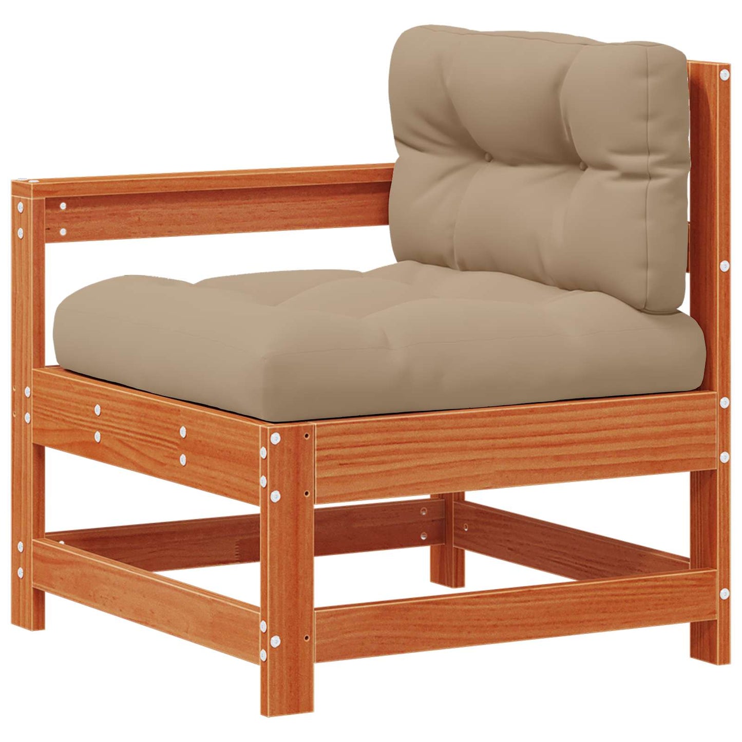 Gartenecksofa Massives Kiefernholz Wachsbraun