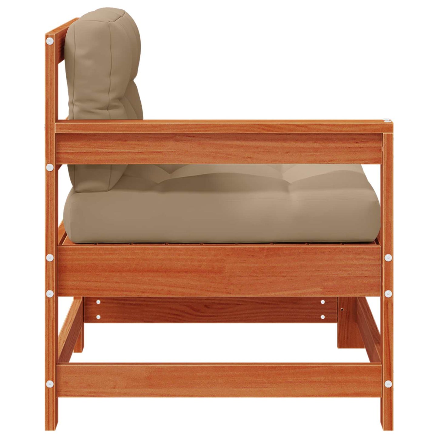 Gartenecksofa Massives Kiefernholz Wachsbraun