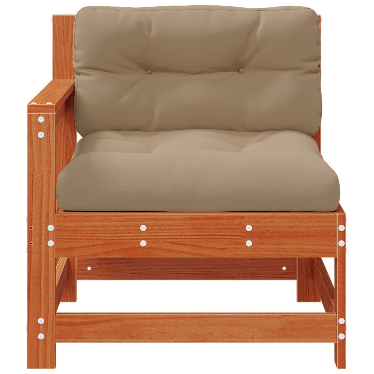 2 Stück Gartenecksofa Massives Kiefernholz Wachsbraun