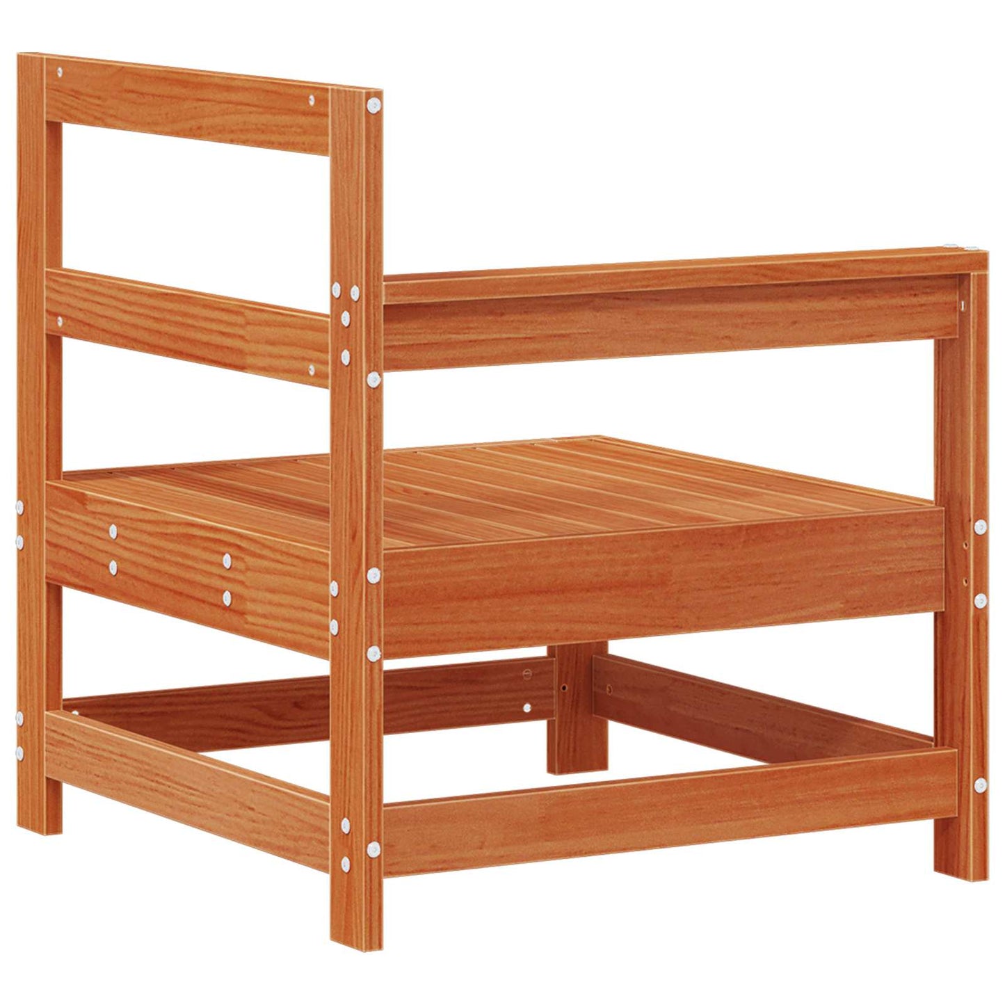 Gartenecksofa Massives Kiefernholz Wachsbraun