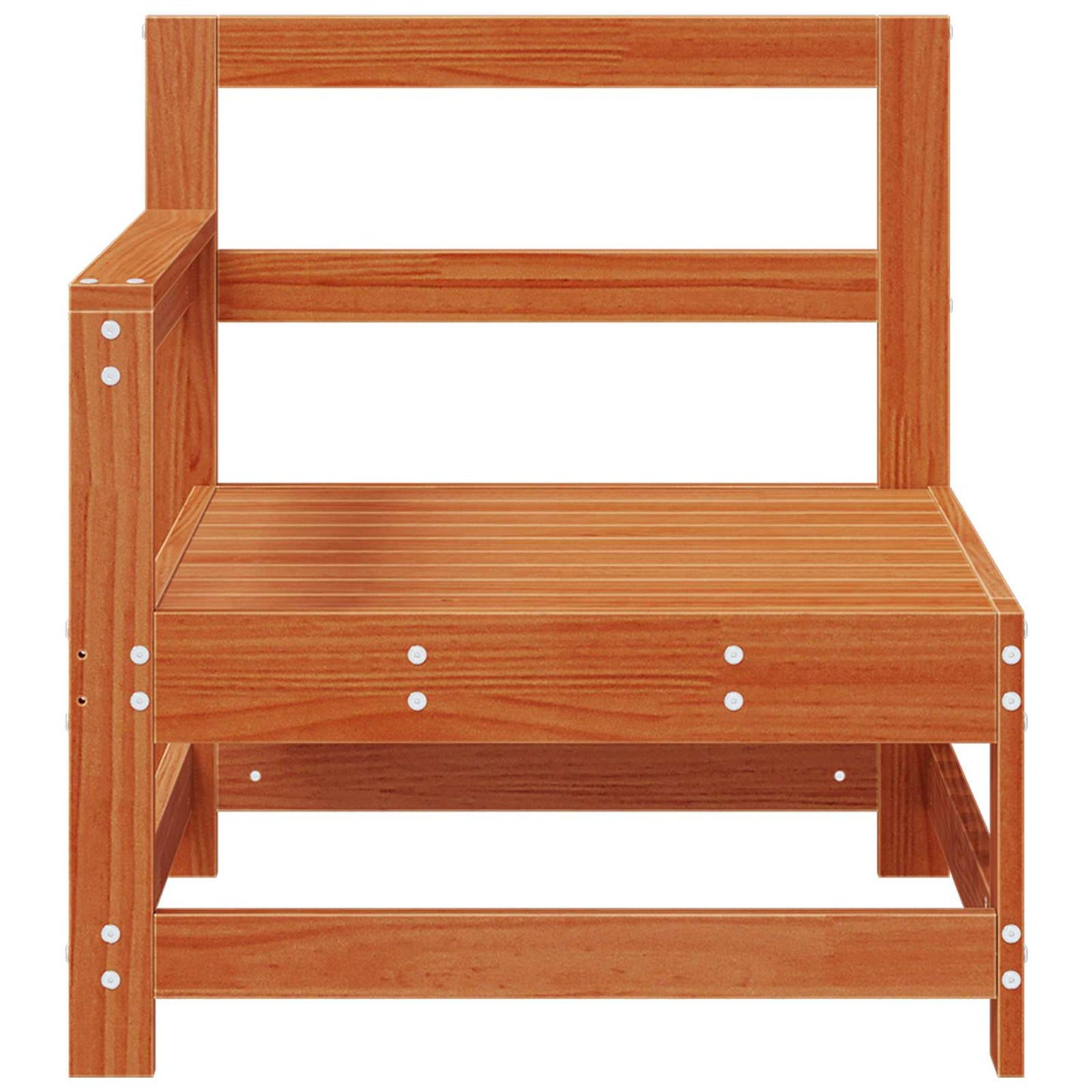 Gartenecksofa Massives Kiefernholz Wachsbraun