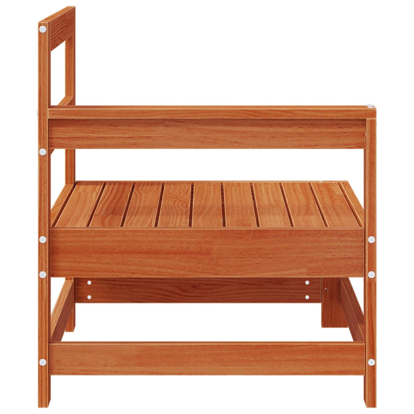 Gartenecksofa Massives Kiefernholz Wachsbraun