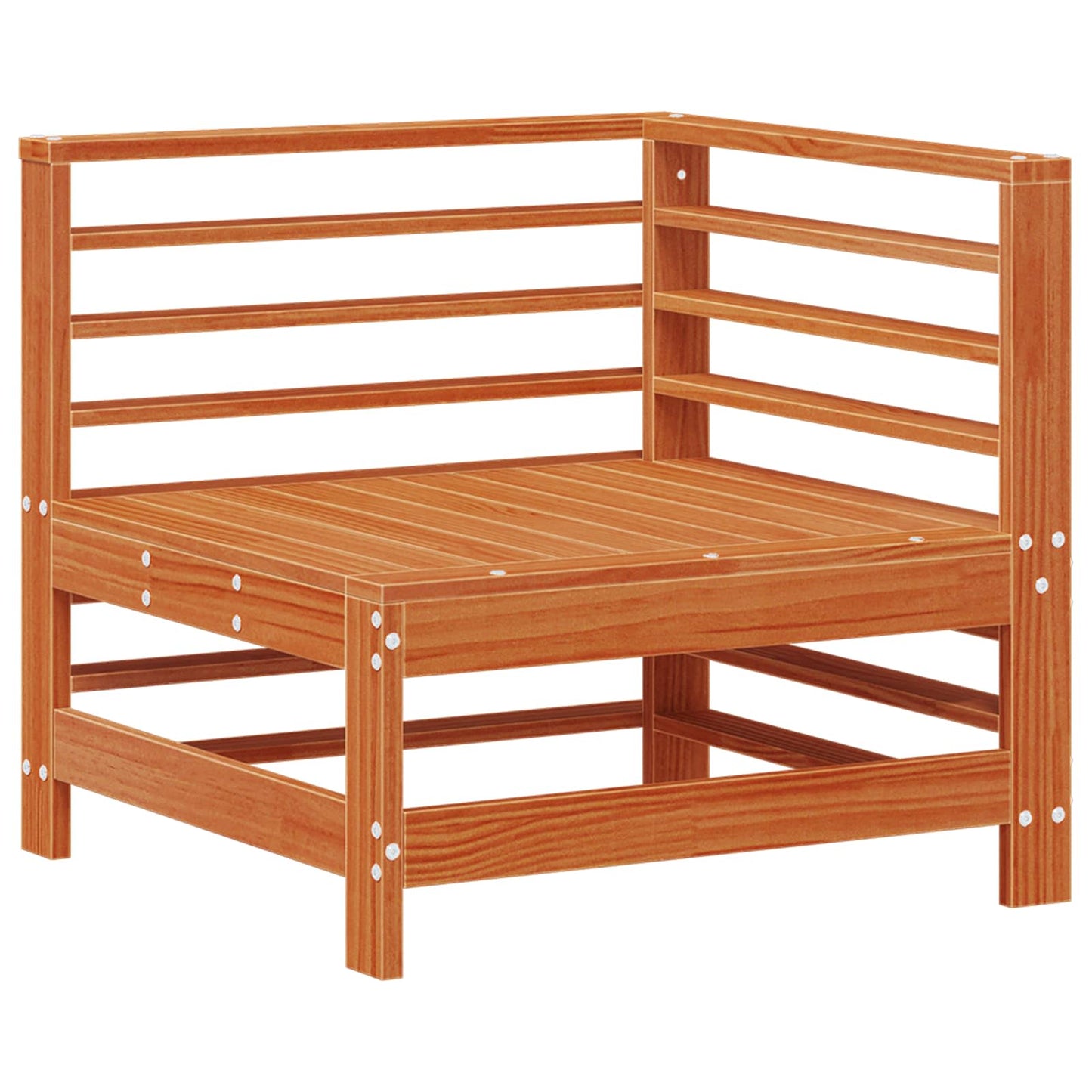 Gartenecksofa Massives Kiefernholz Wachsbraun