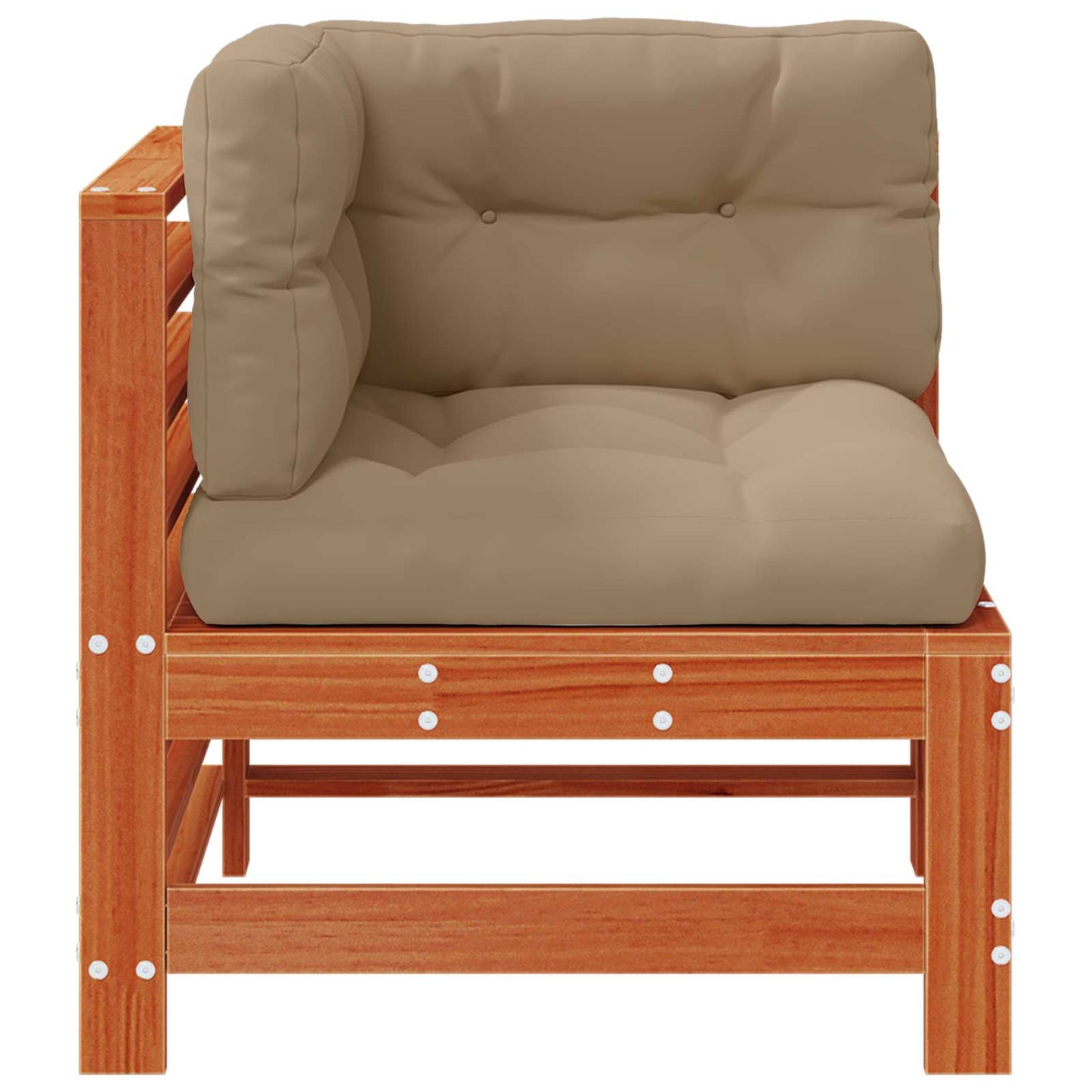 Gartenecksofa Massives Kiefernholz Wachsbraun