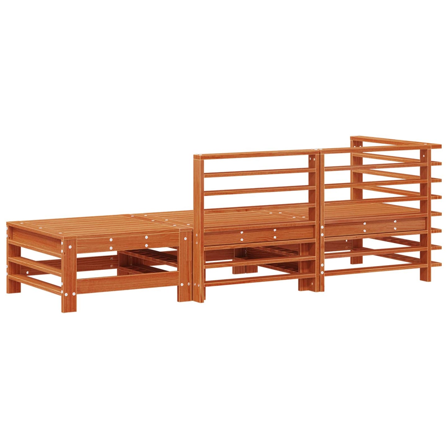Sectional Sofa Einheiten 3 Stück Wachsbraun