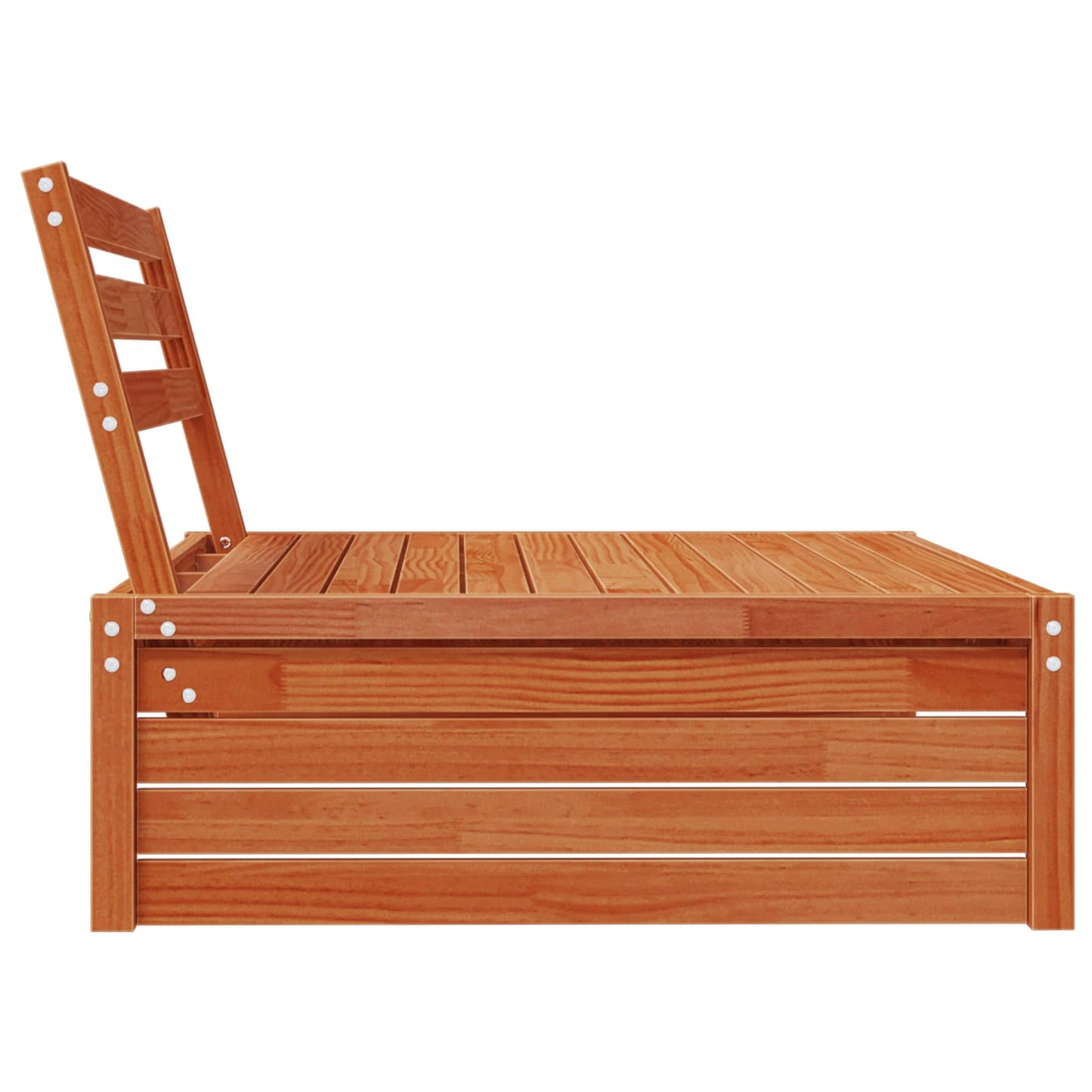 Garten Mittelssofa Massivholz Kiefer Wachsbraun