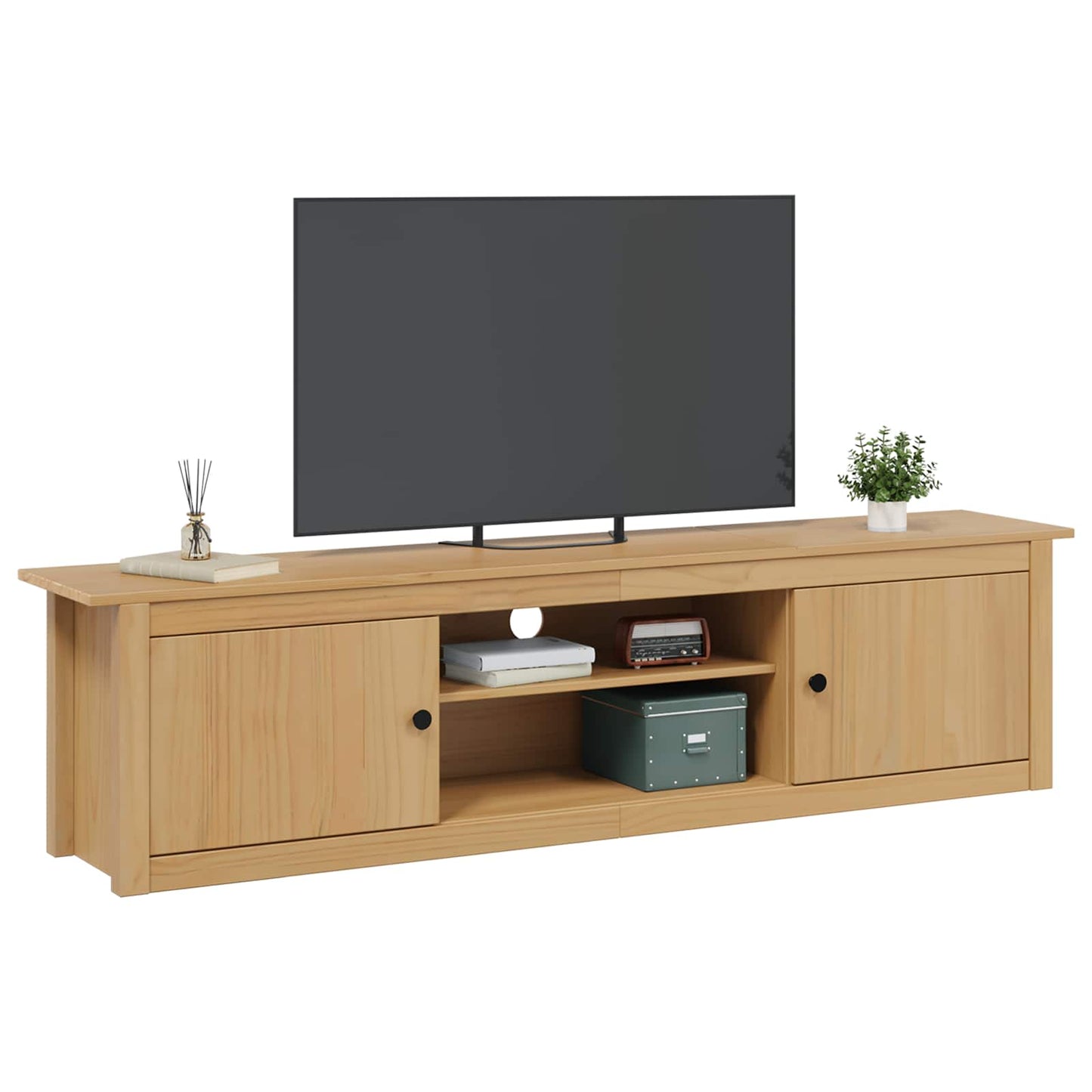 TV Rack HILL Honigbraun 158 x 40 x 39,5 cm Massives Kiefernholz