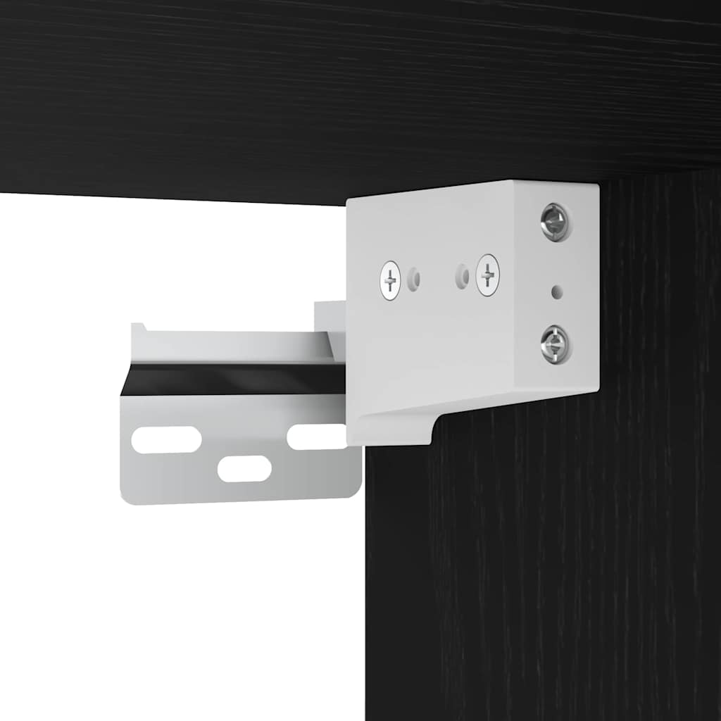 Wand-TV-Schrank Set 3 pcs Schwarz Eichen-Optik Holzwerkstoff