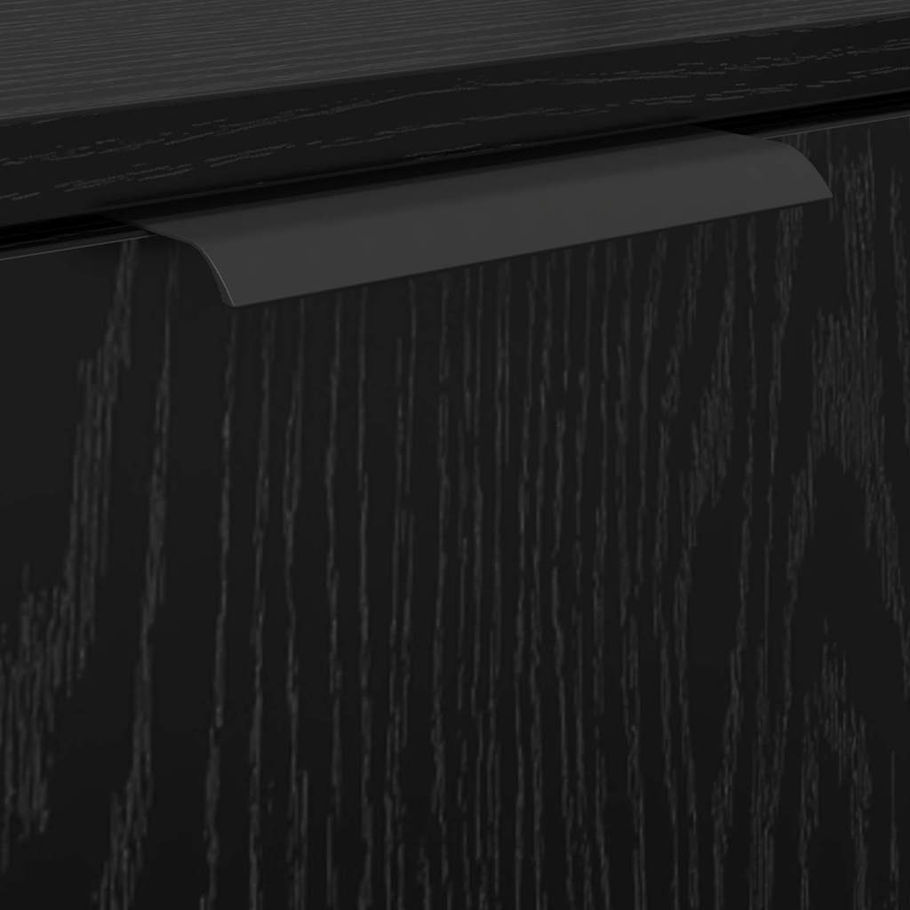 Badezimmerschrank-Set 3 Stück Schwarz Eichen-Optik Holzwerkstoff