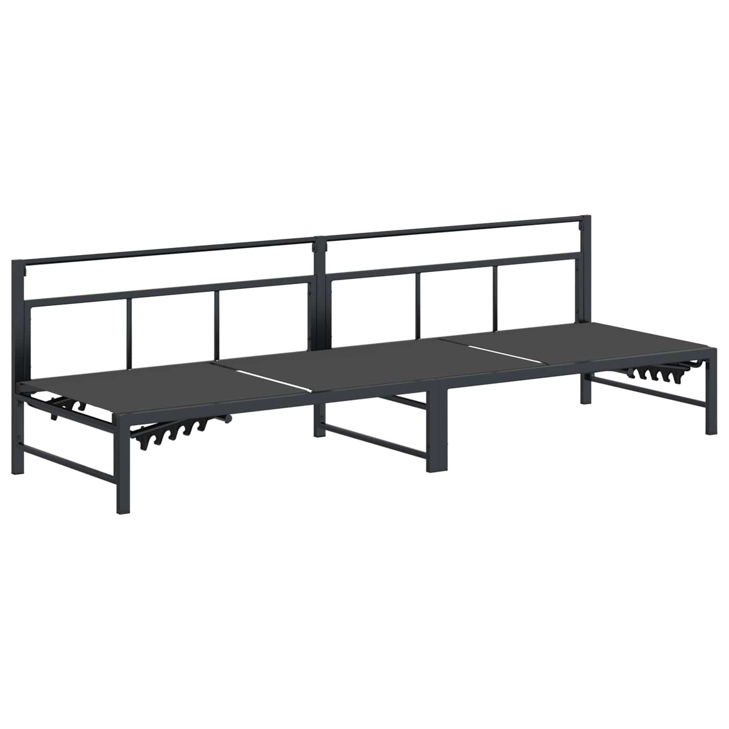 Sonnenliege Schwarz 200 x 62 x 59,5 cm Textilene