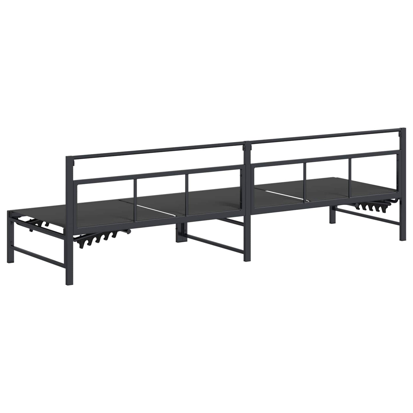 Sonnenliege Schwarz 200 x 62 x 59,5 cm Textilene
