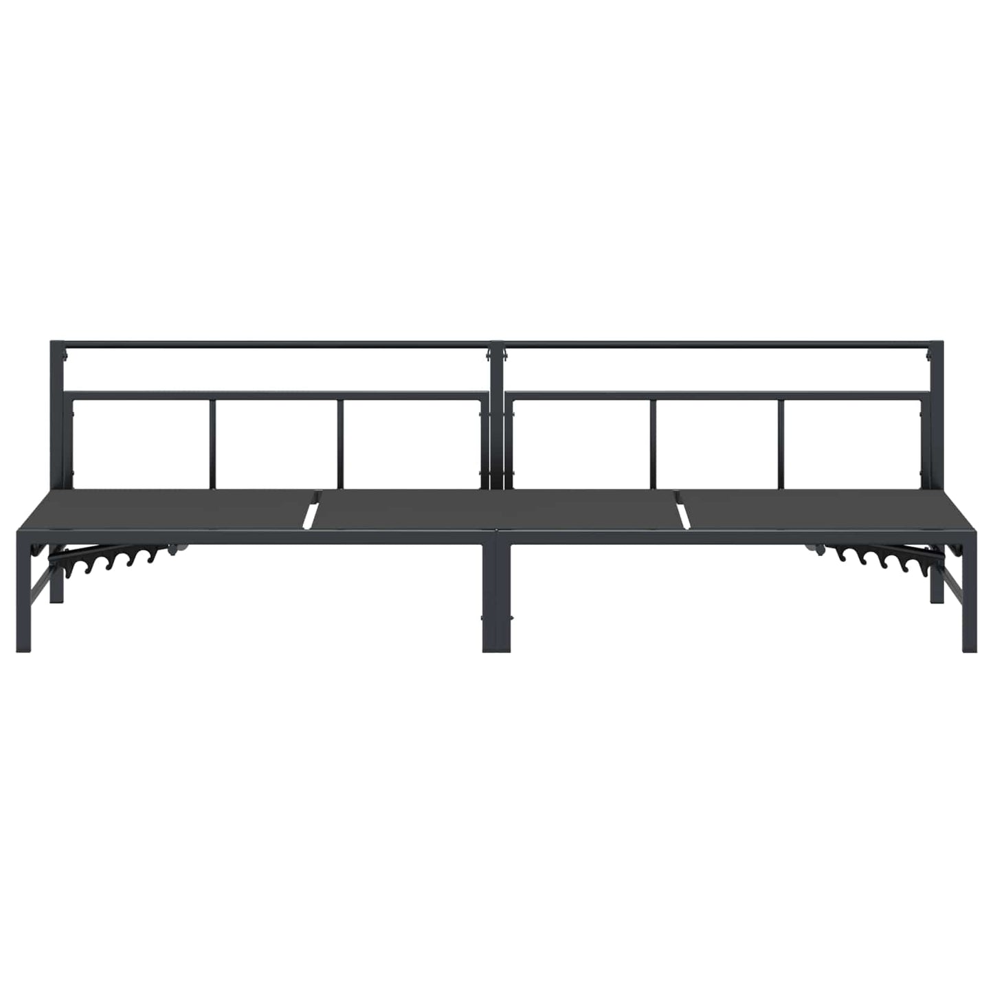 Sonnenliege Schwarz 200 x 62 x 59,5 cm Textilene